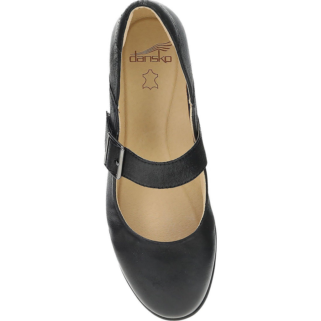 Dansko Collette Women's Mary Janes Black Burnished Nubuck