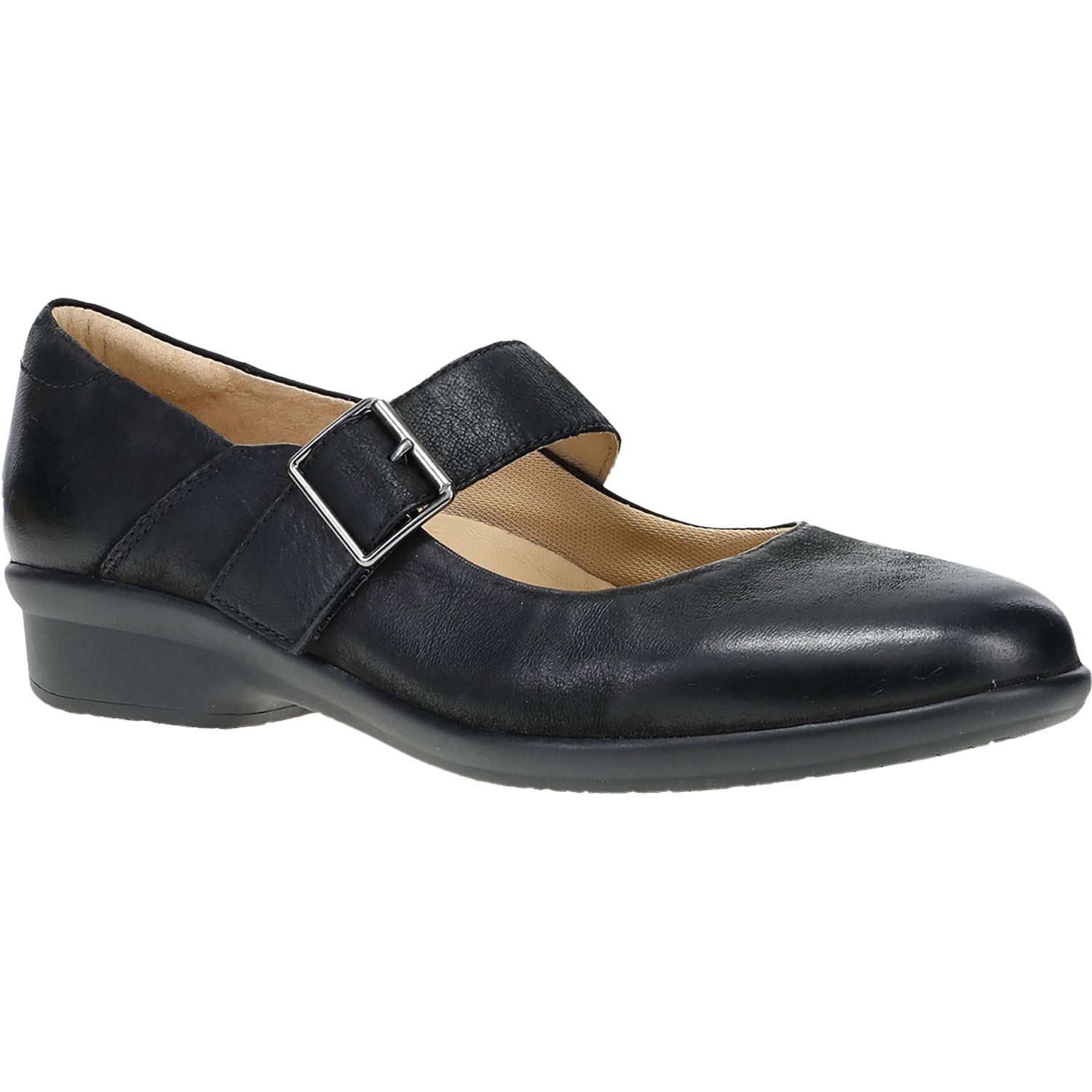 Dansko Collette Women's Mary Janes Black Burnished Nubuck
