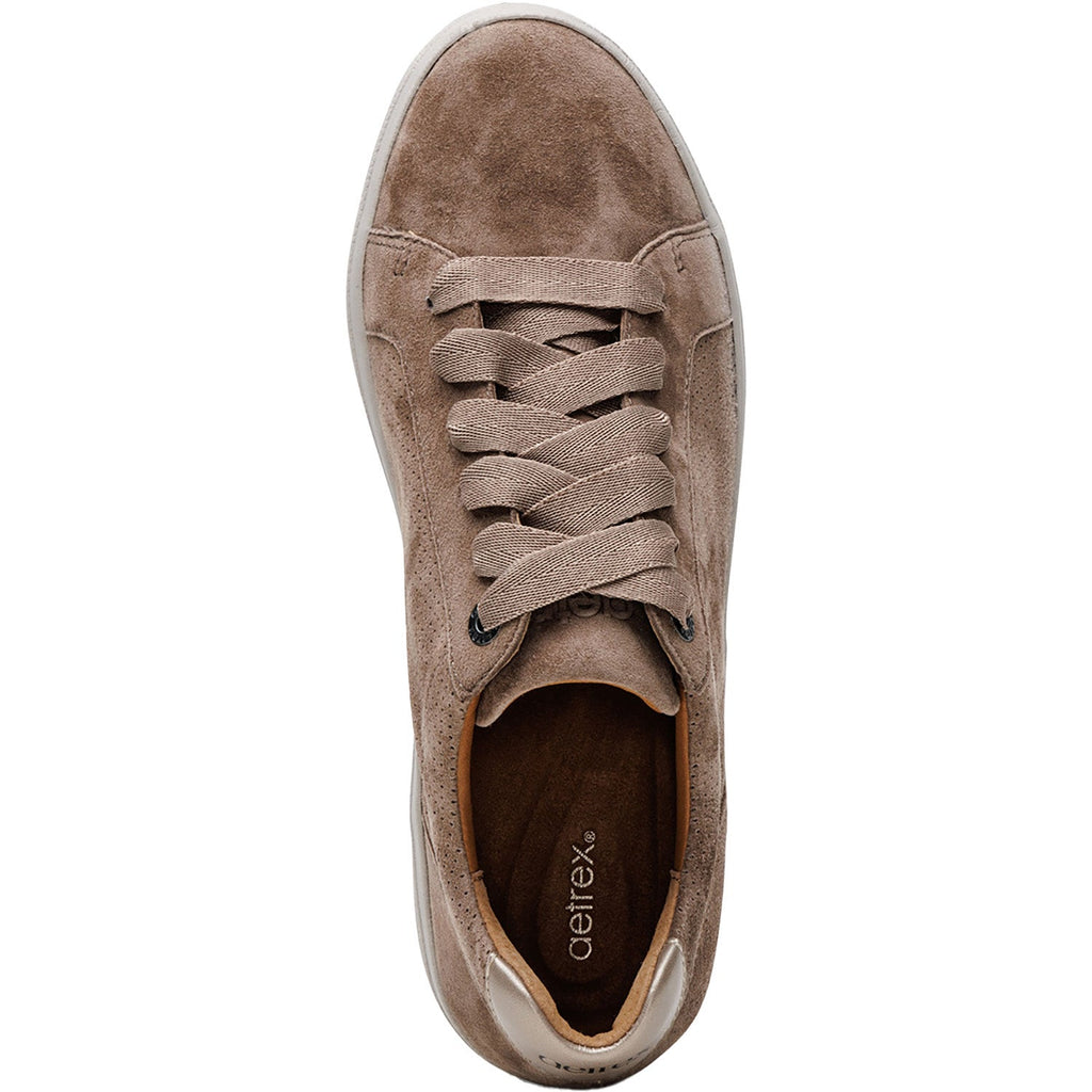 Aetrex Courtney Women's Lace Up Shoes Taupe Suede