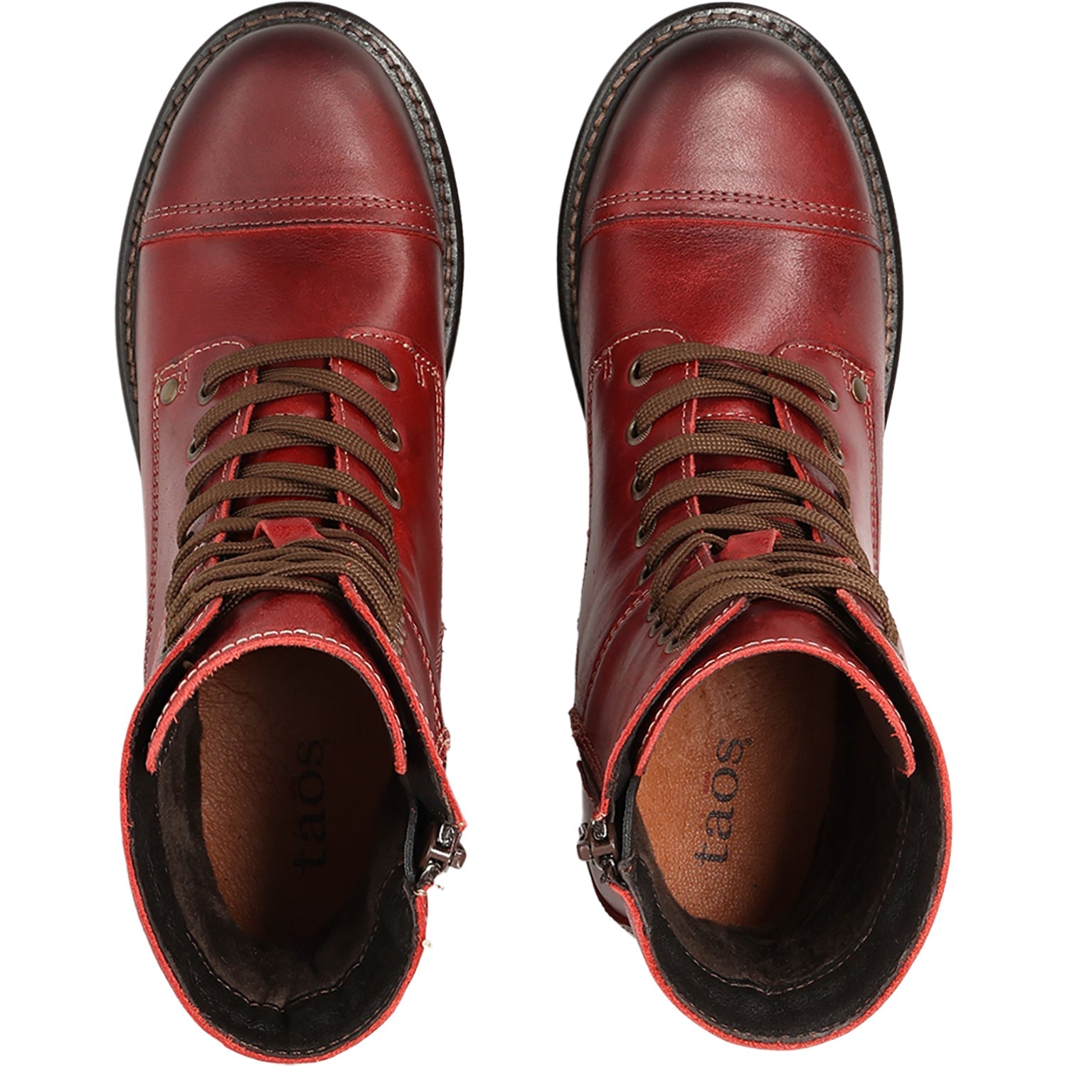 Taos Crave Women's Urban Boots Classic Red Leather