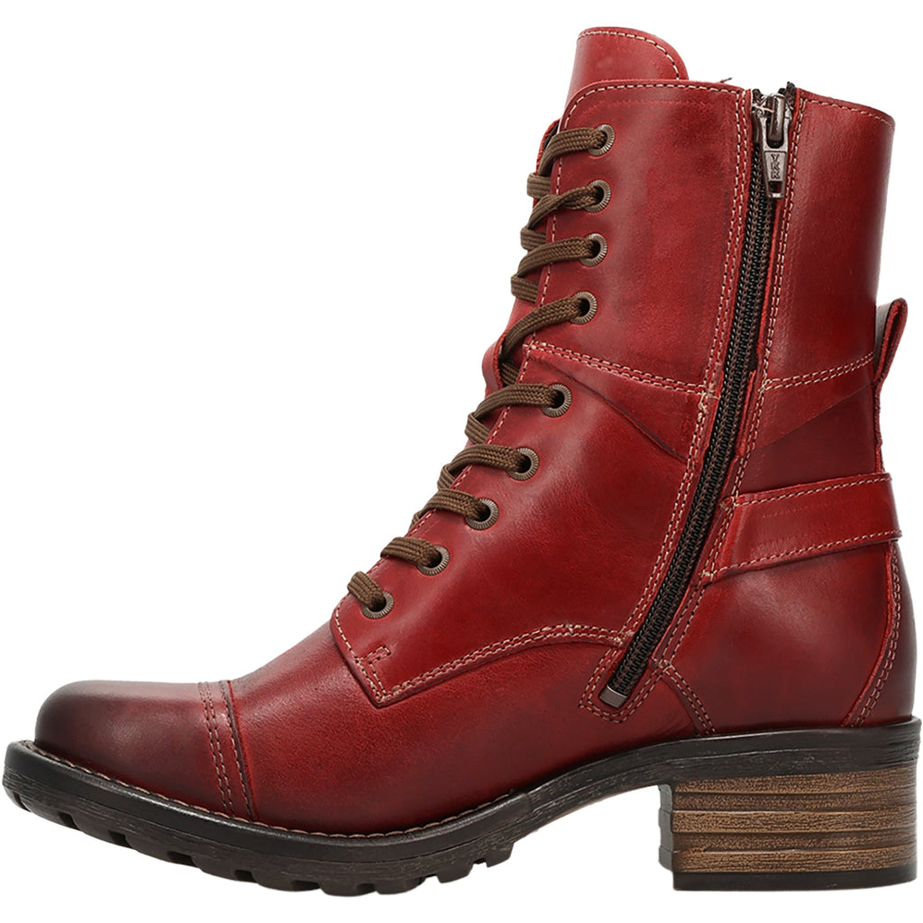 Taos Crave Women's Urban Boots Classic Red Leather
