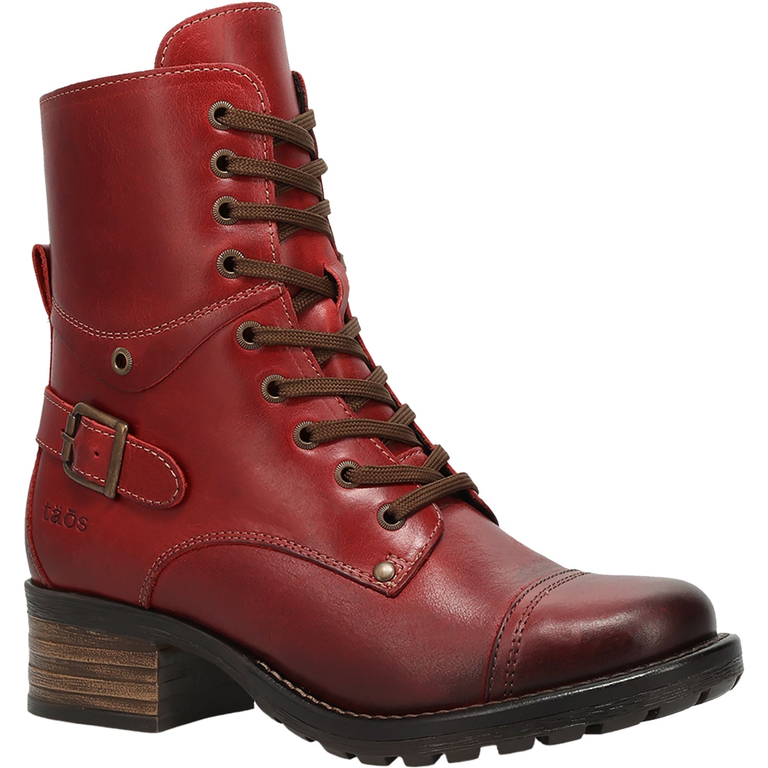 Taos Crave Women's Urban Boots Classic Red Leather