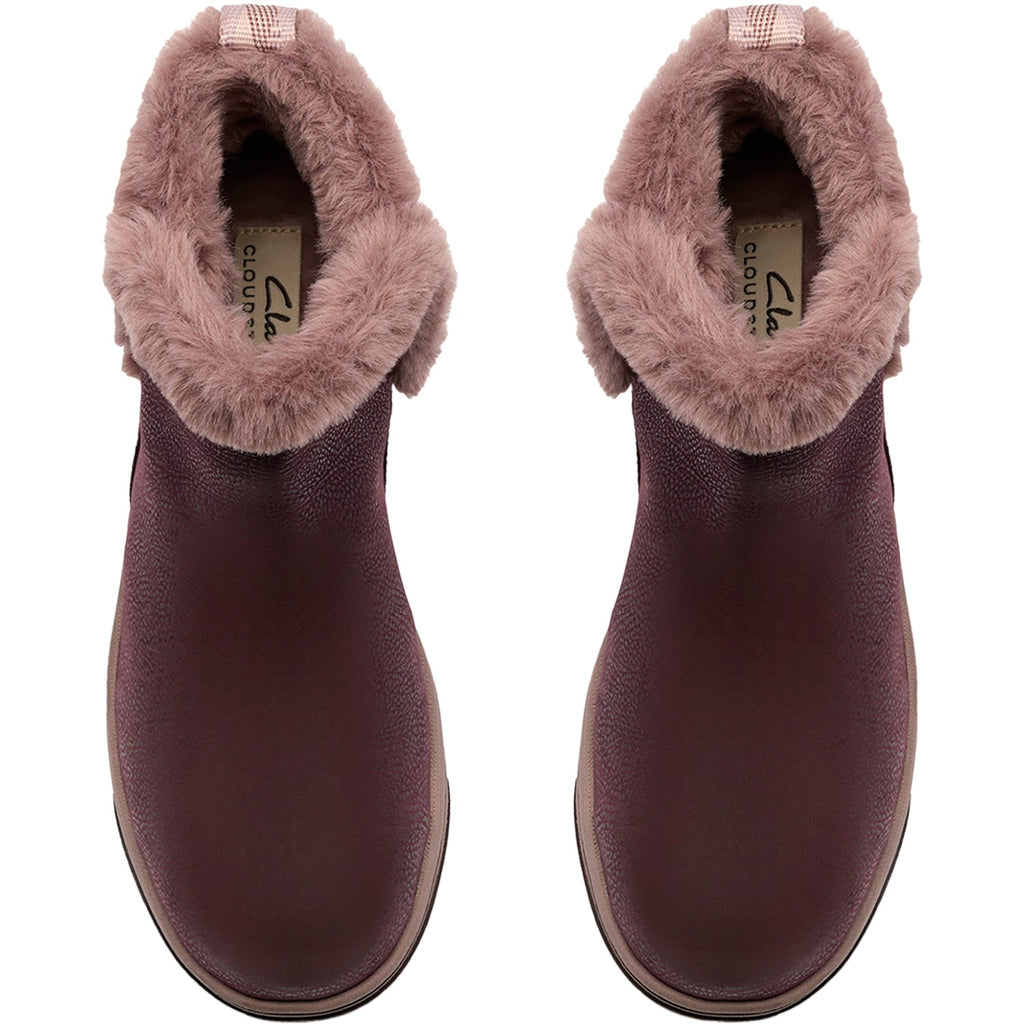 Clarks Cloudsteppers Breeze Fur Women's Boots Merlot