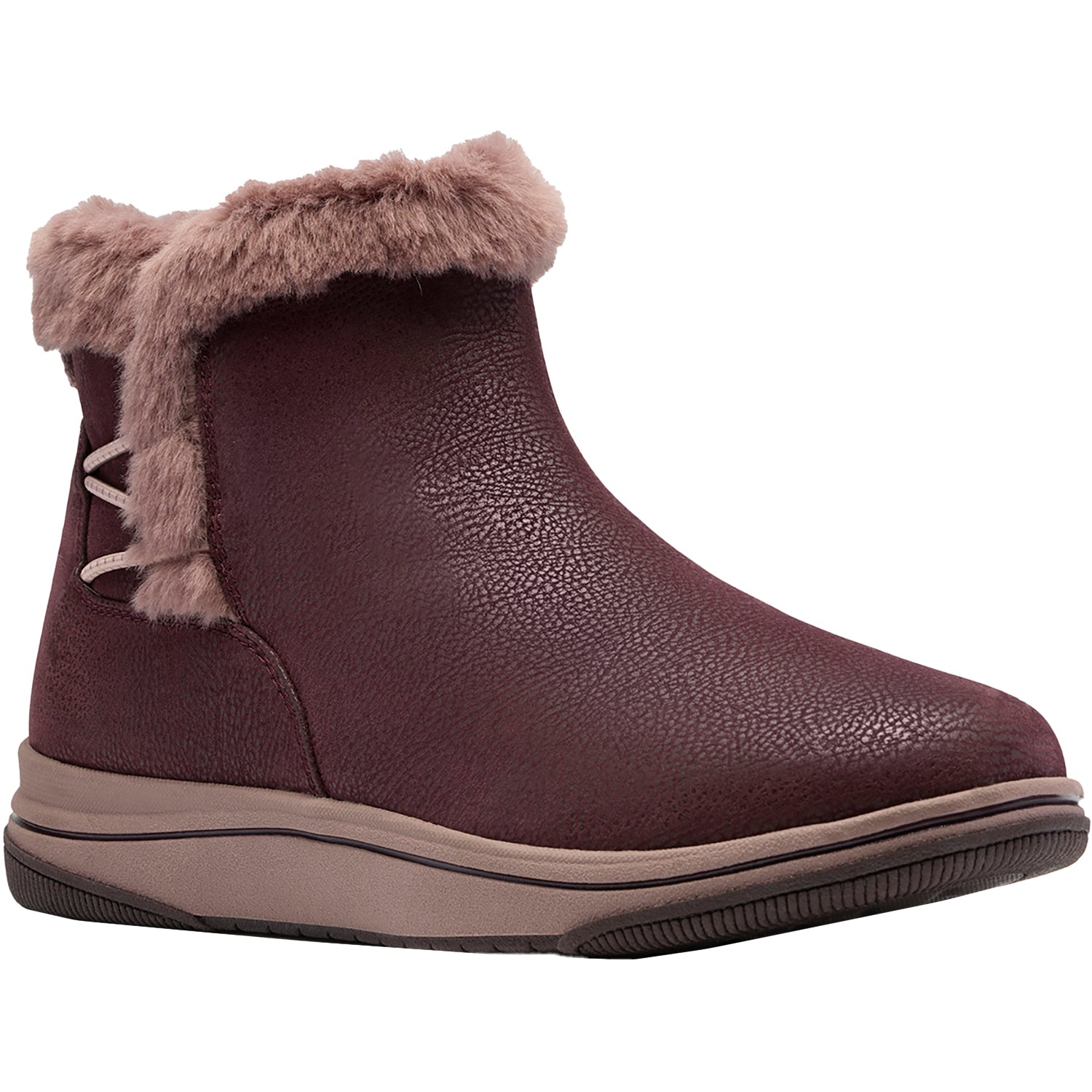 Clarks Cloudsteppers Breeze Fur Women's Boots Merlot
