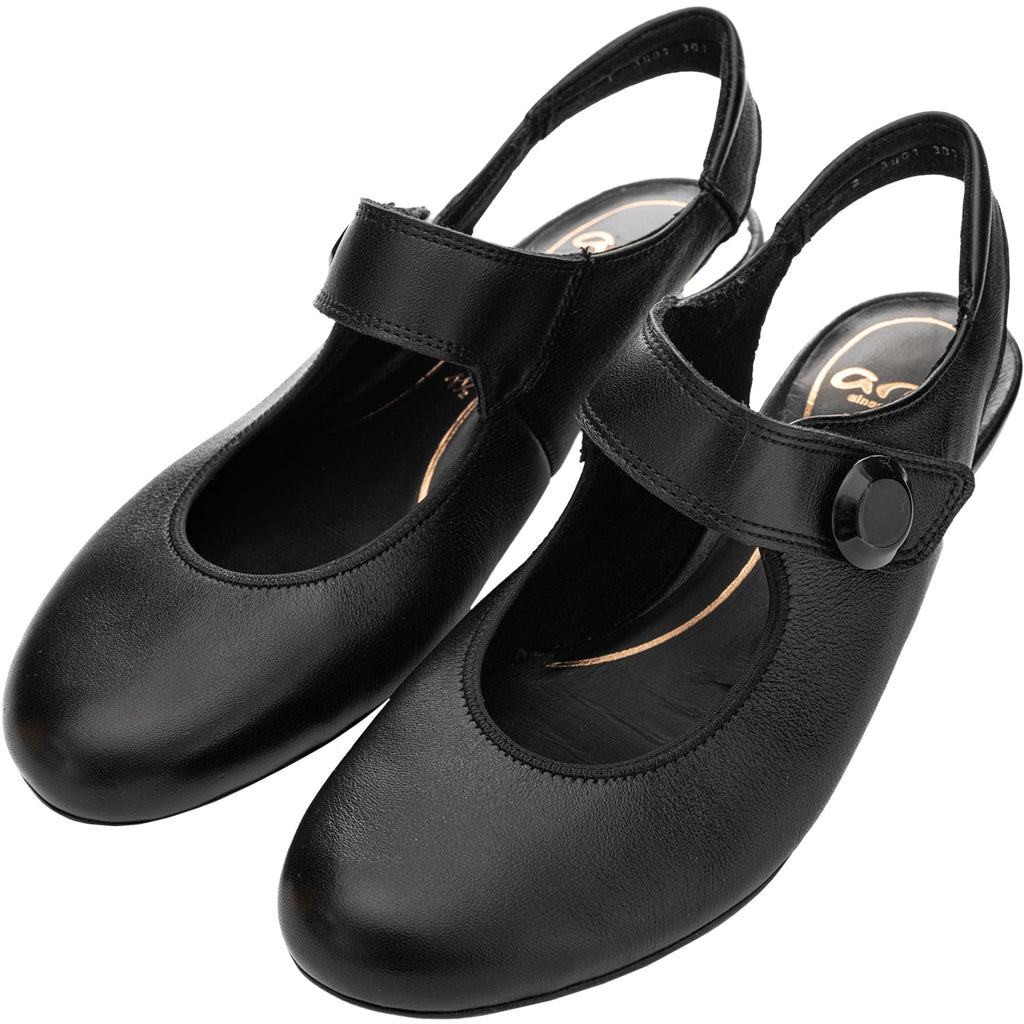 Ara Calico 2 Sling Women's Dress Heels Black Calf Leather