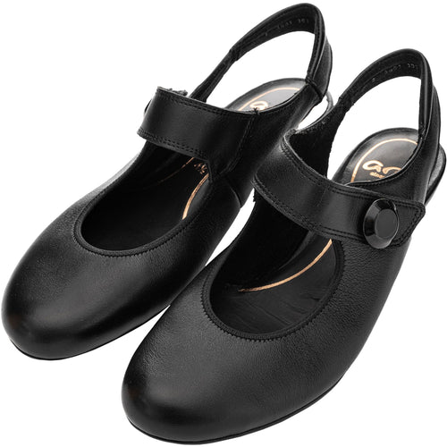 Ara Calico 2 Sling Women's Dress Heels Black Calf Leather
