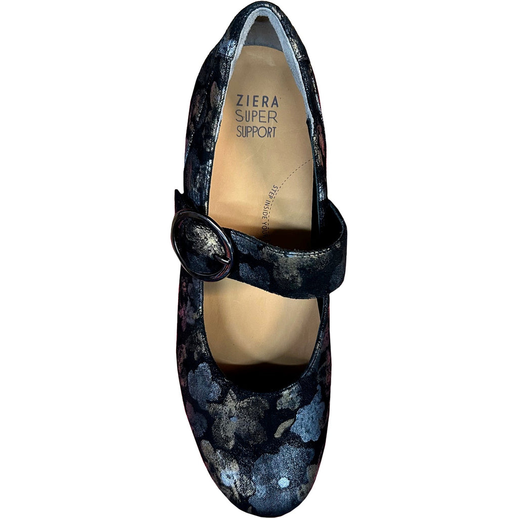 Ziera Candy Women's Dressy Mary Janes Black Metal Suede