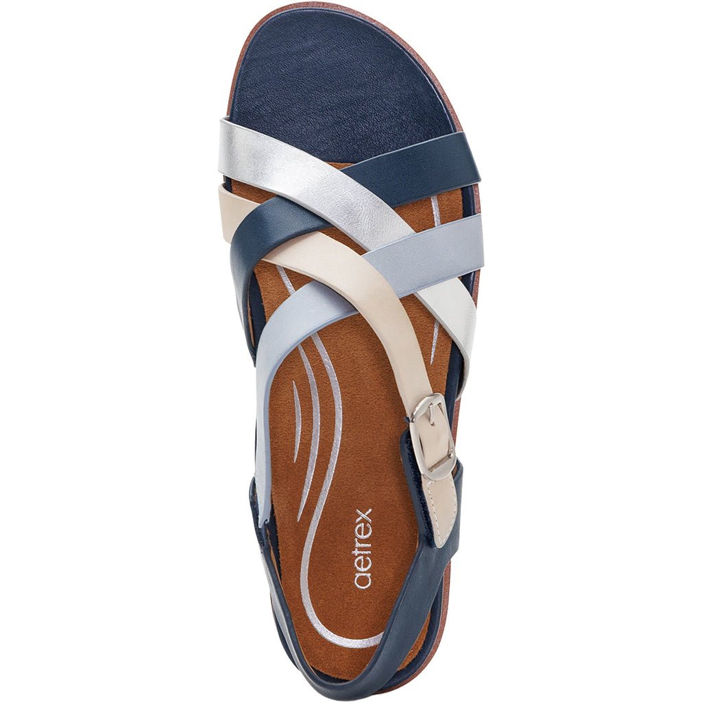 Aetrex Carmen Women's Sandals Navy Multi