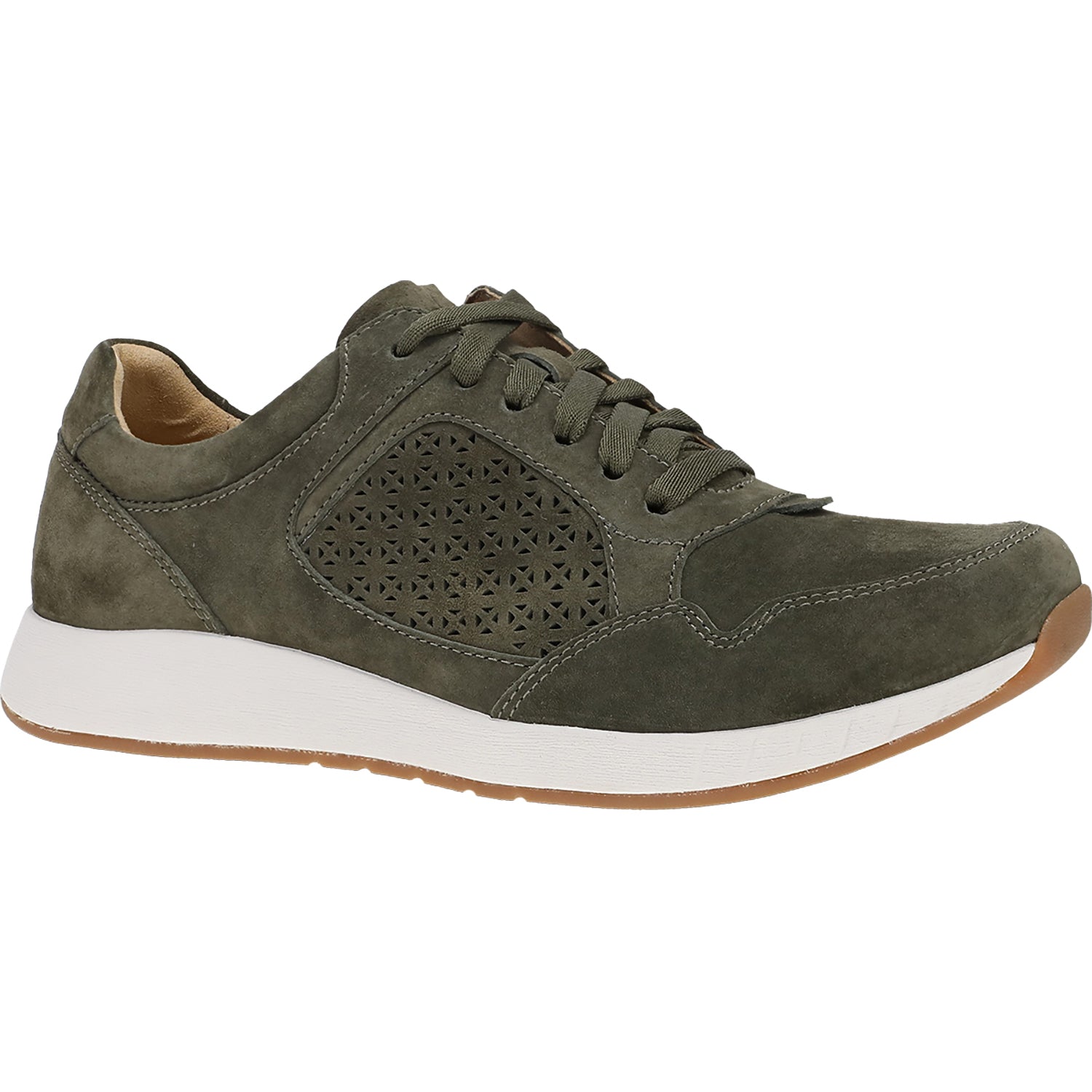 Dansko Catie Women's Sporty Lace Up Shoes Olive Suede