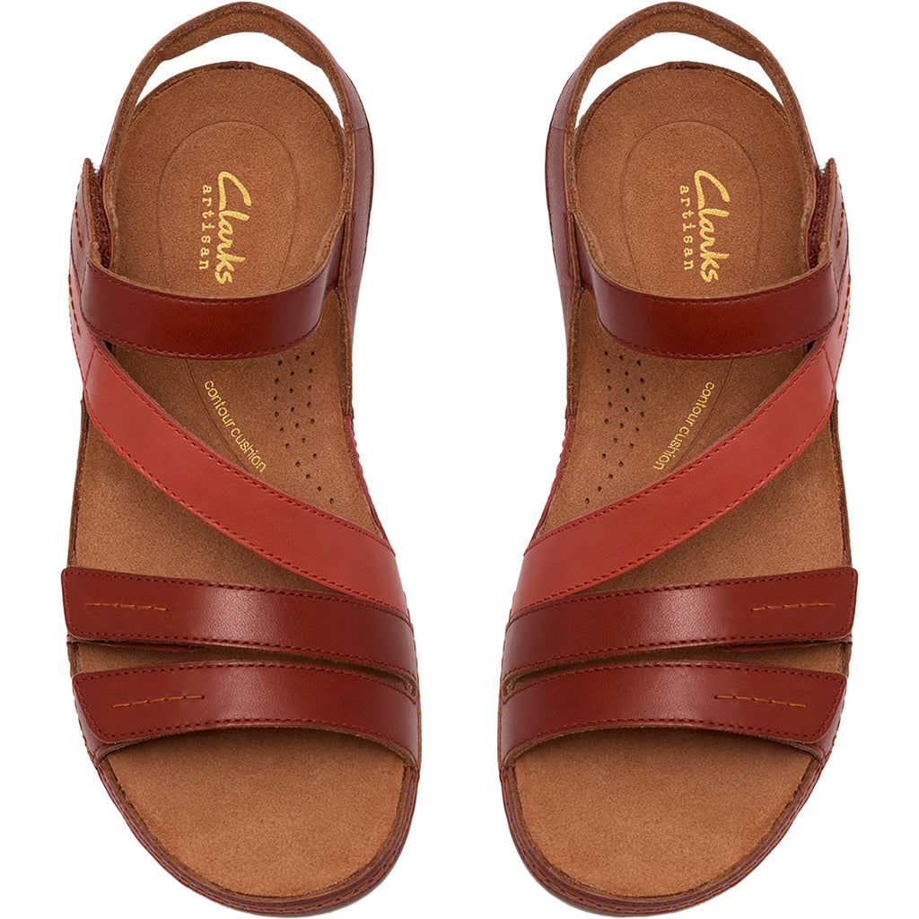 Clarks Cecily Mix Women's Shoes Burnt Orange Combi