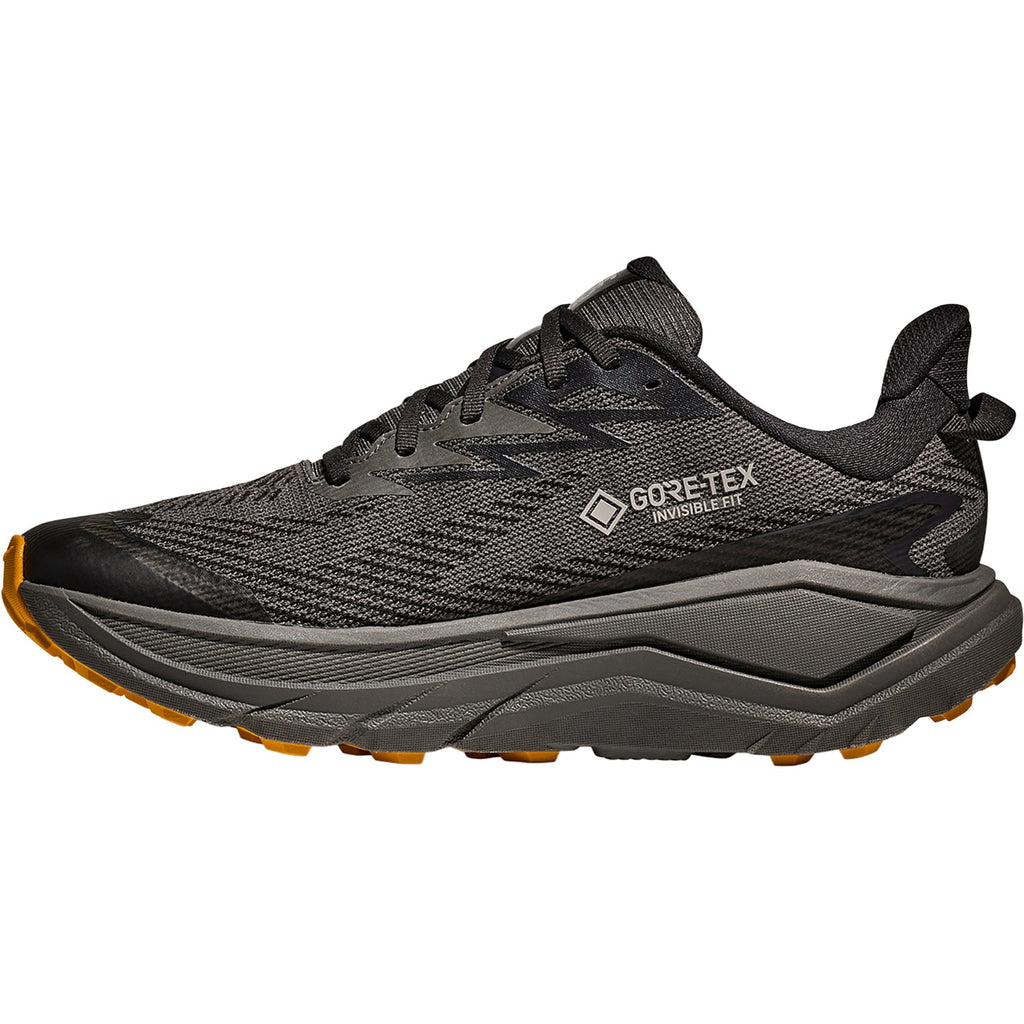 Hoka Challenger 8 GTX (Neutral Support) Men's Athletic Shoes Trail Running Asphalt Grey/Varsity Yellow