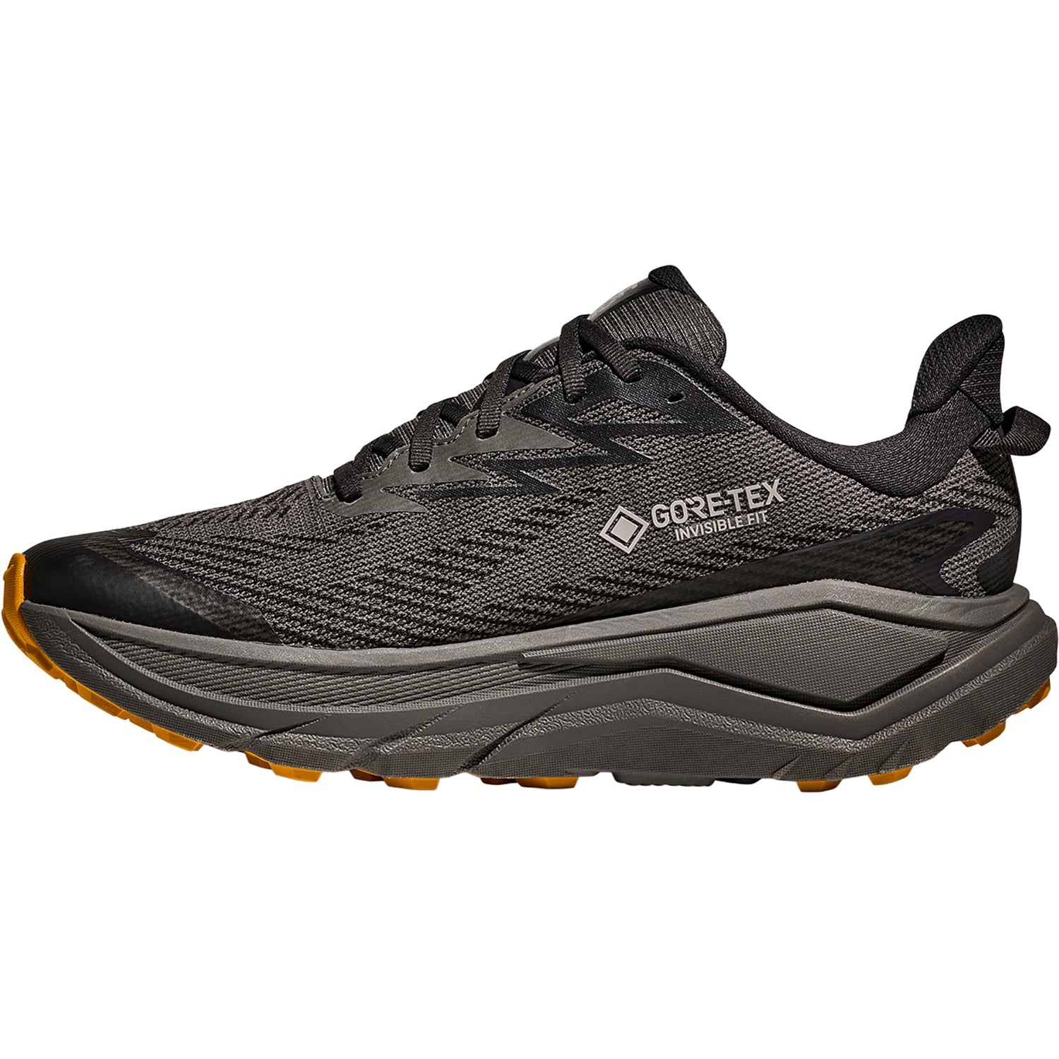 Hoka Challenger 8 GTX (Neutral Support) Men's Athletic Shoes Trail Running Asphalt Grey/Varsity Yellow