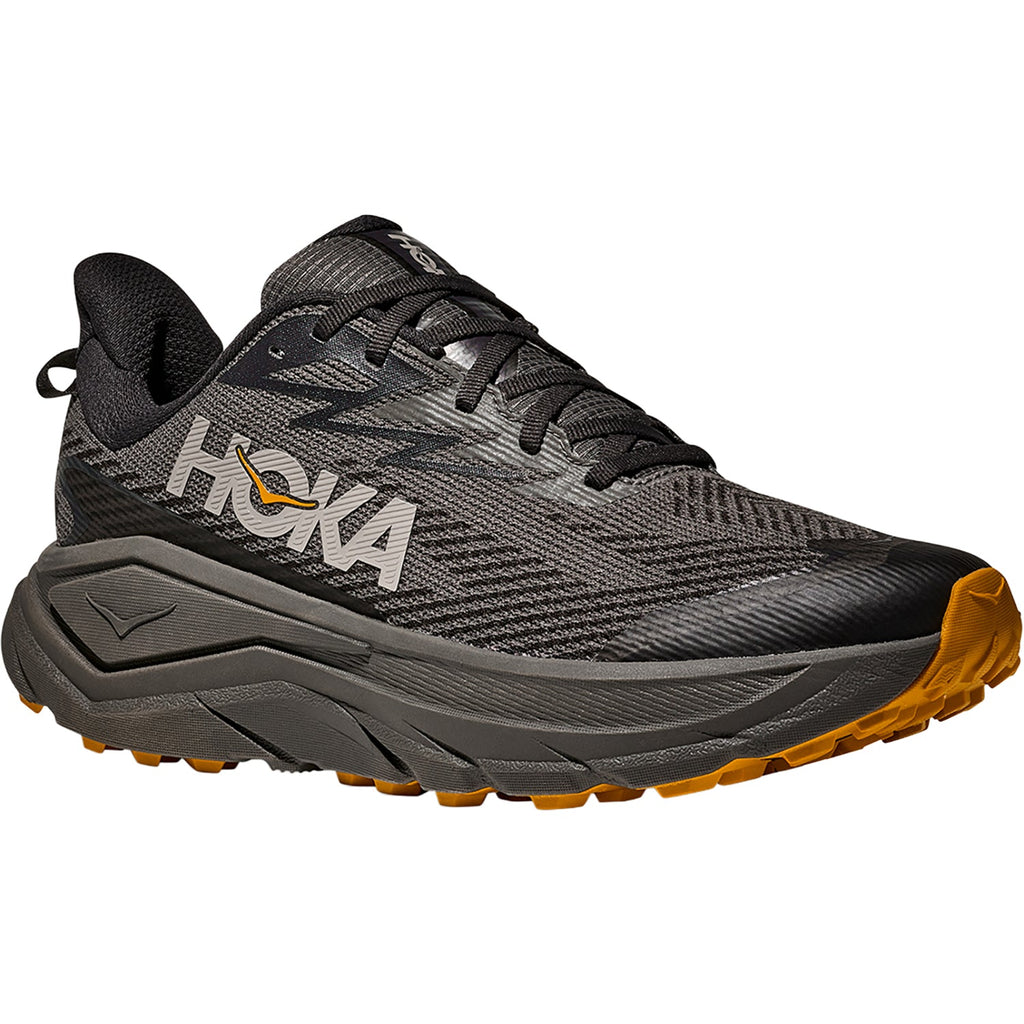 Hoka Challenger 8 GTX (Neutral Support) Men's Athletic Shoes Trail Running Asphalt Grey/Varsity Yellow