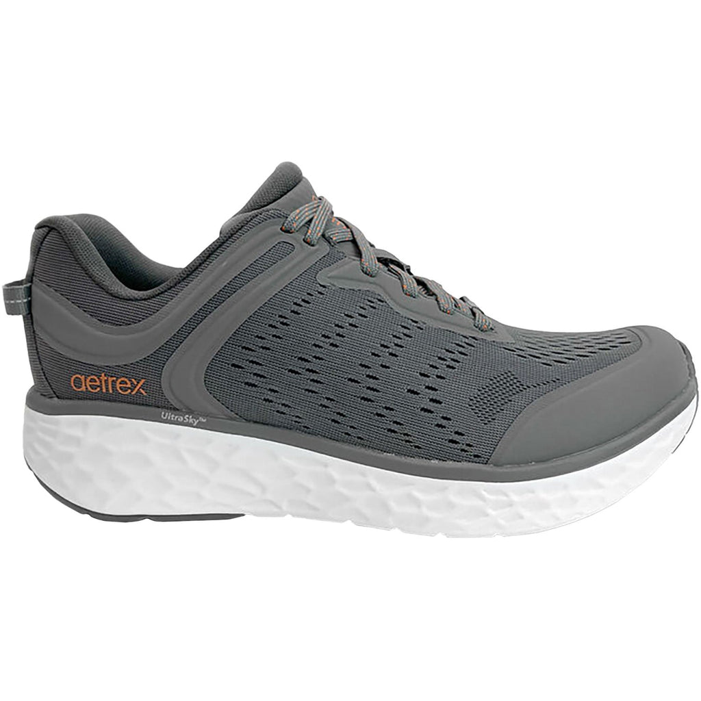 Aetrex Chase Men's Athletic Shoes Grey Mesh