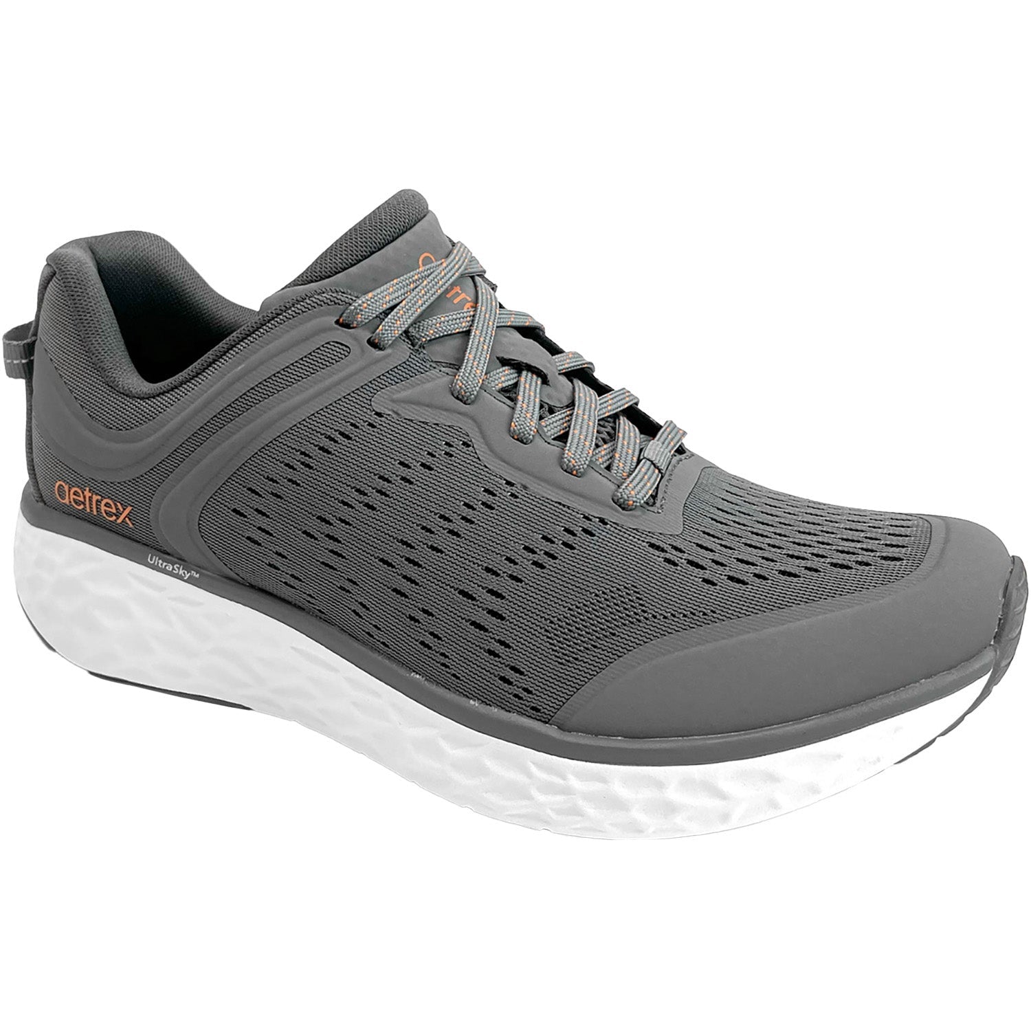 Aetrex Chase Men's Athletic Shoes Grey Mesh