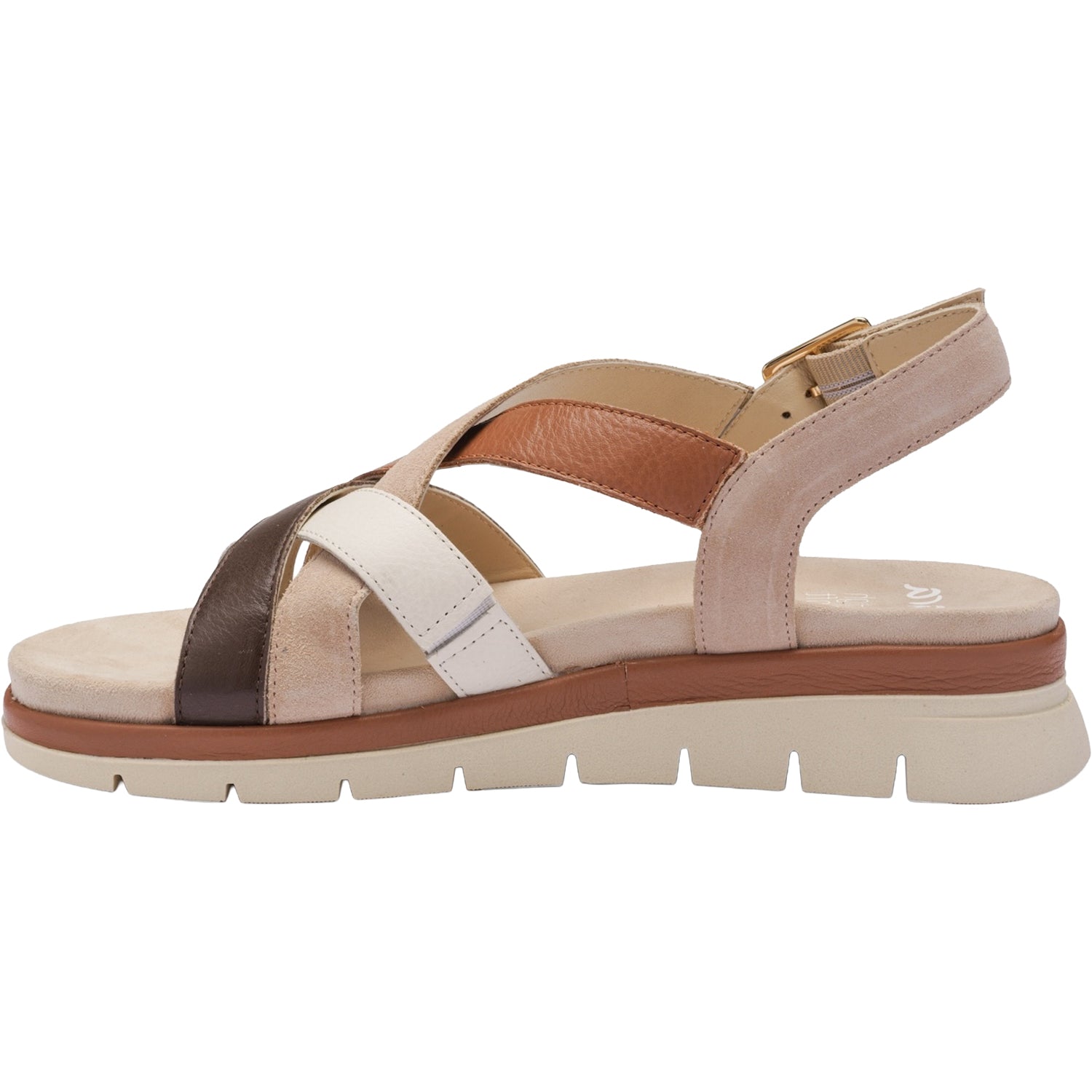 Ara Clearwater Women's Sandals Cream/Mousse/Mocca Calf/Shell Suede