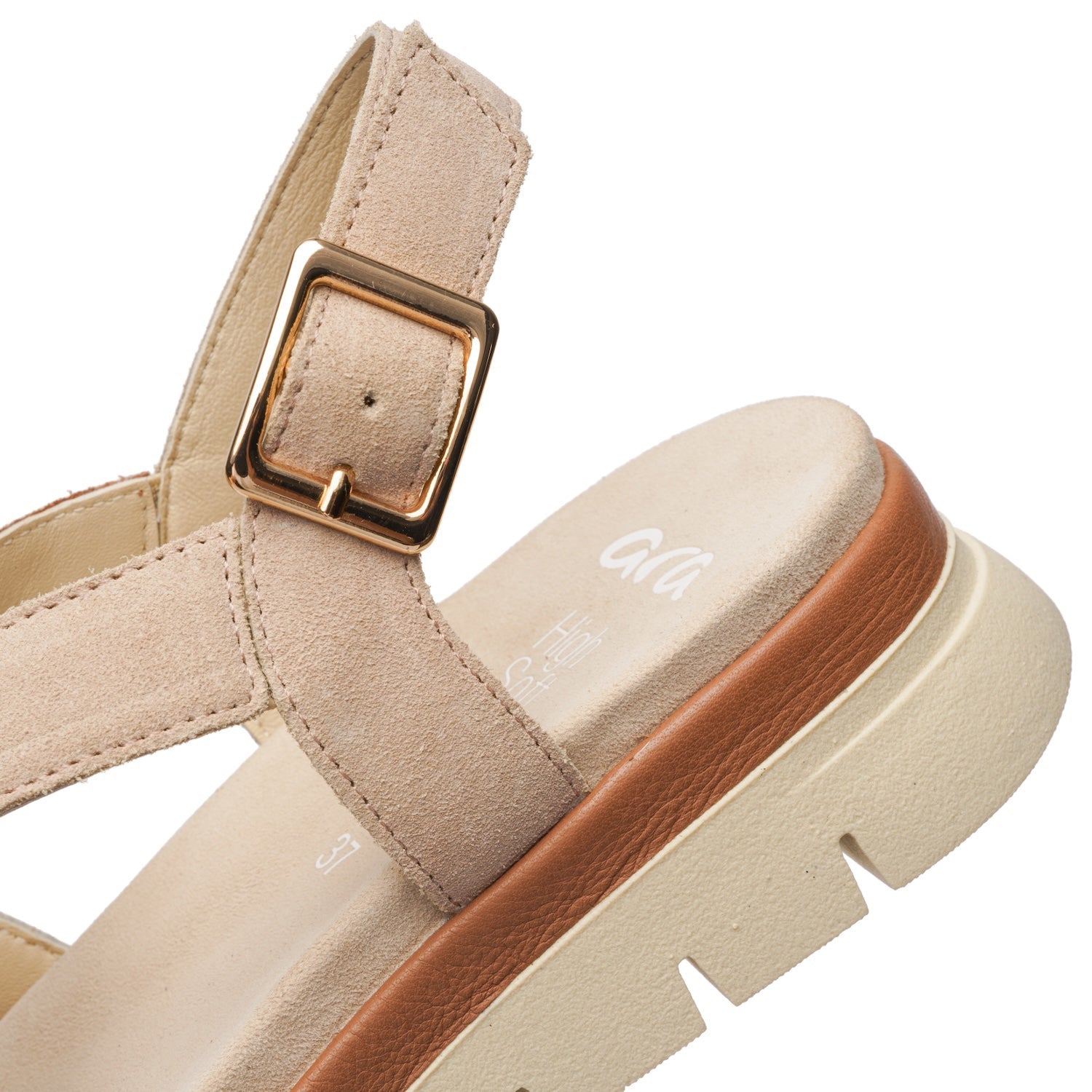 Ara Clearwater Women's Sandals Cream/Mousse/Mocca Calf/Shell Suede