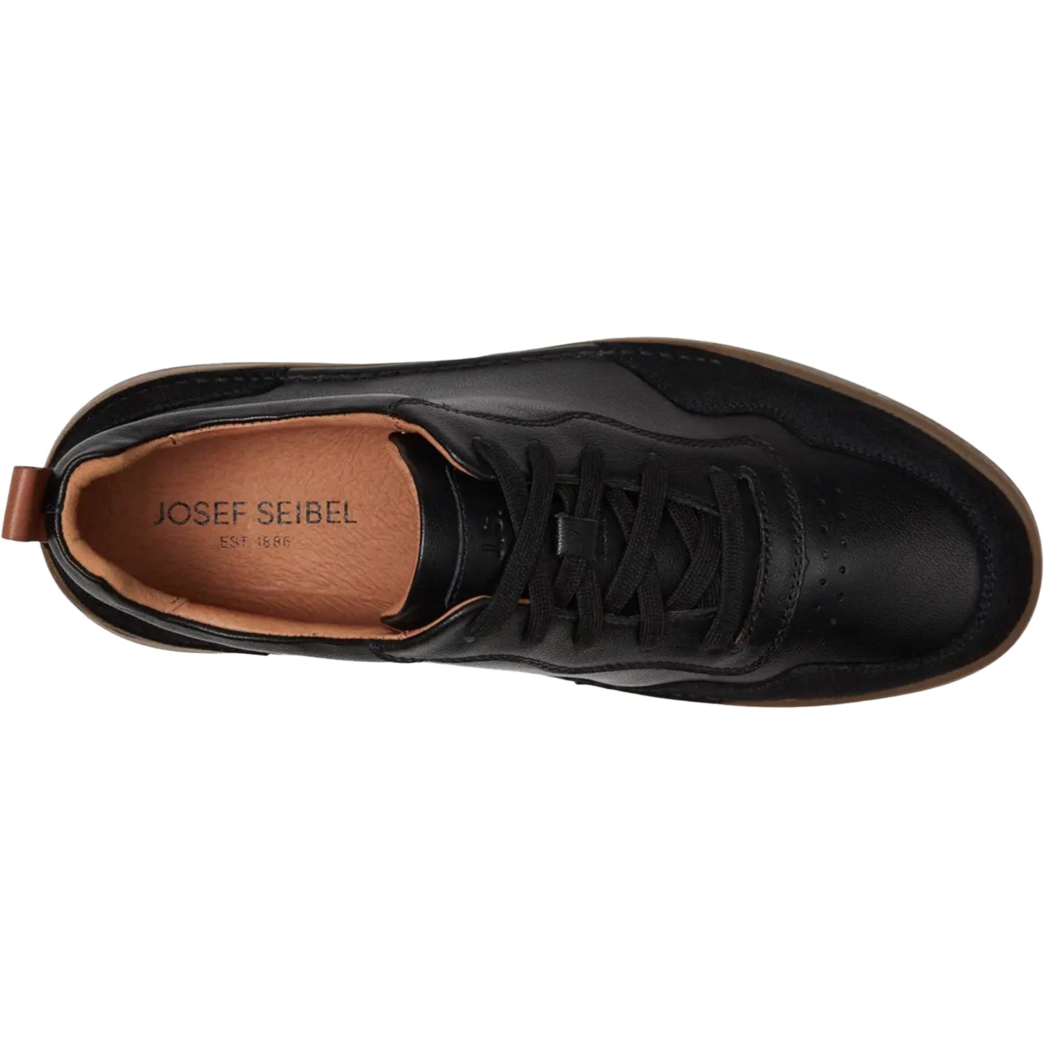 Josef Seibel Cleve 01 Men's Lace Up Shoes Black Leather/Suede Combi