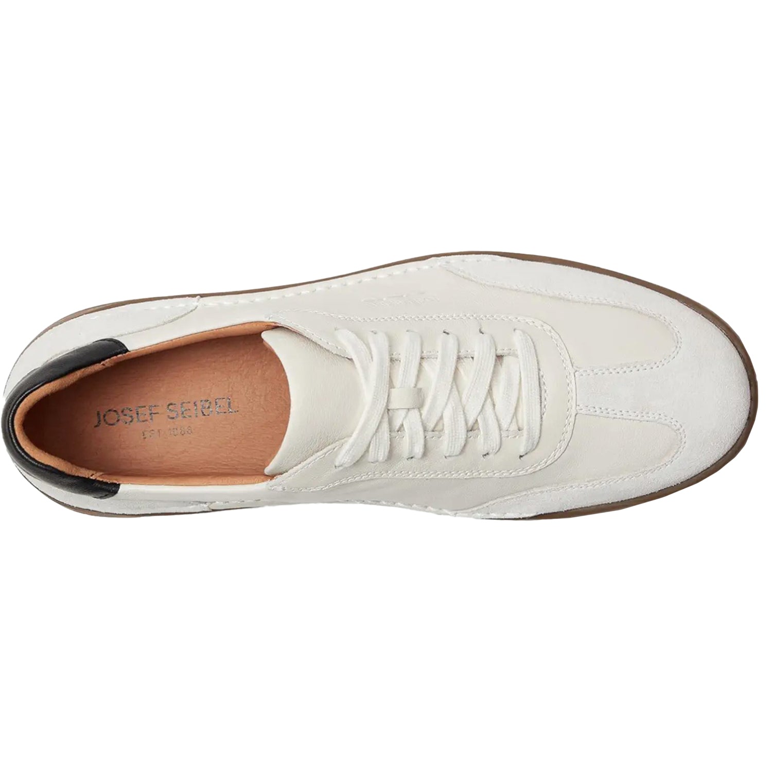 Josef Seibel Cleve 07 Men's Lace Up Shoes White Leather/Suede Combi