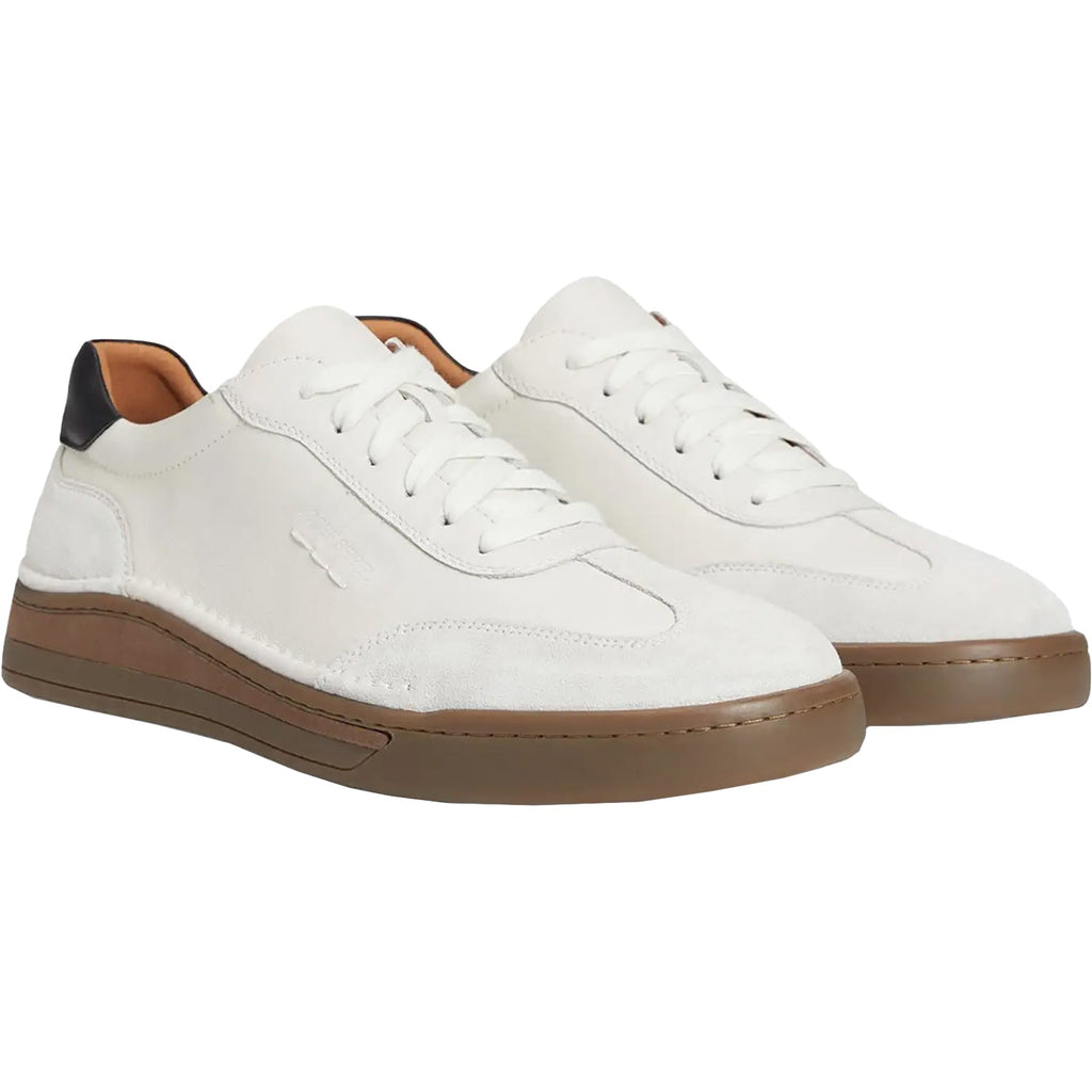 Josef Seibel Cleve 07 Men's Lace Up Shoes White Leather/Suede Combi