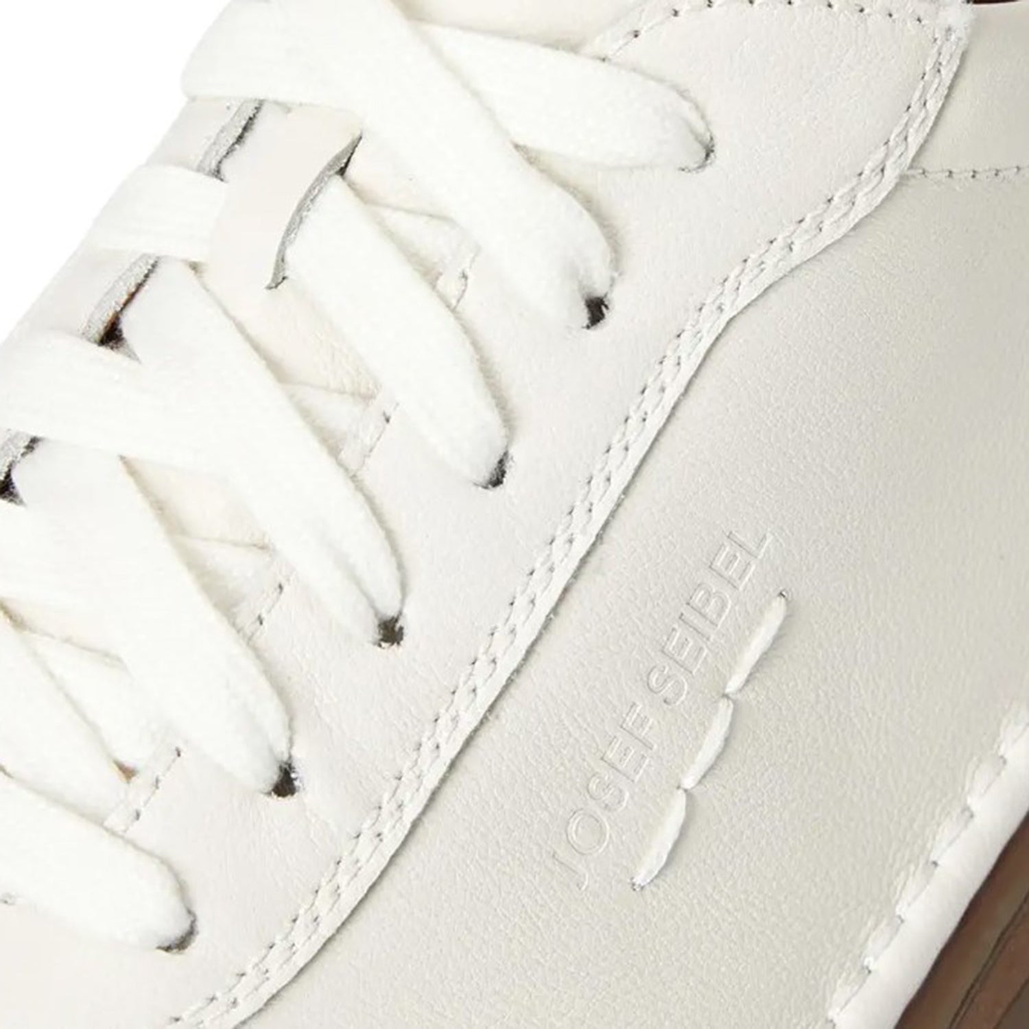 Josef Seibel Cleve 07 Men's Lace Up Shoes White Leather/Suede Combi