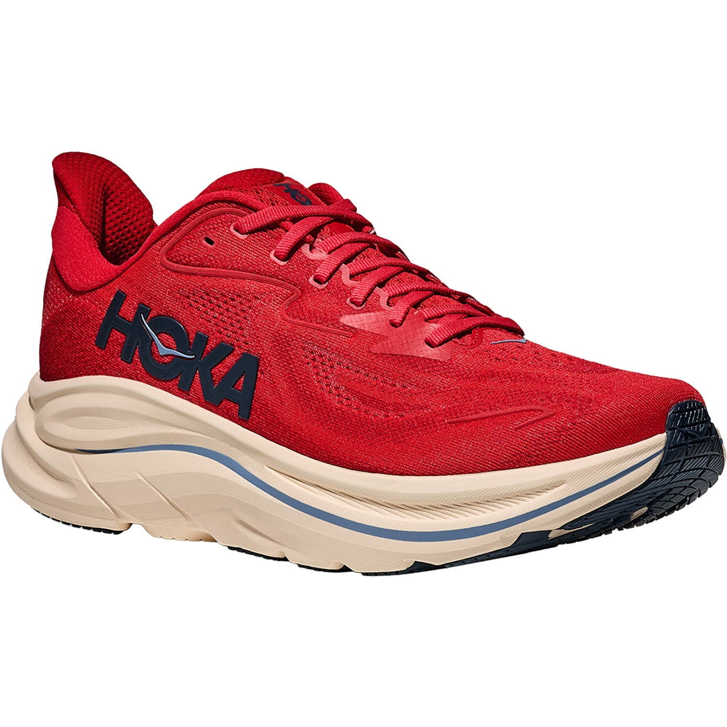 Hoka Clifton 10 (Neutral Support) Men's Athletic Shoes Vermillion/Varsity Navy