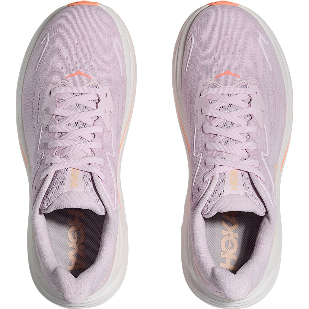 Hoka Clifton 10 Lilac Cream/Tangerine Glow (Neutral Support) Women's Athletic Shoes L:ilac Cream/Tangerine Glow