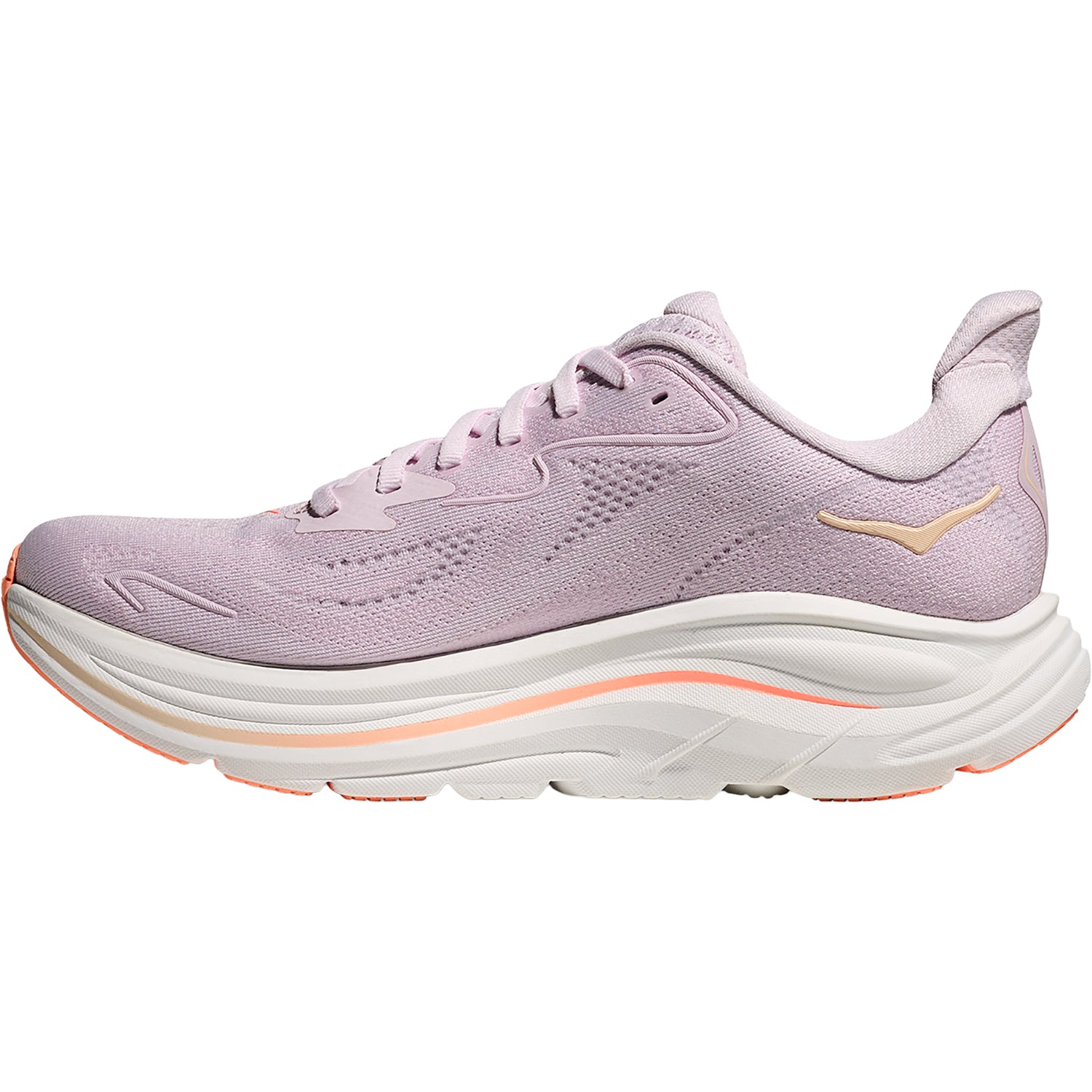 Hoka Clifton 10 Lilac Cream/Tangerine Glow (Neutral Support) Women's Athletic Shoes L:ilac Cream/Tangerine Glow