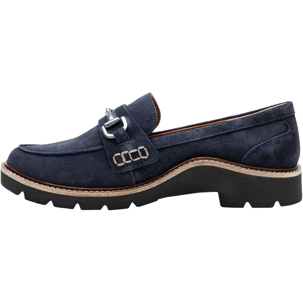 Aetrex Collette Women's Slip Ons Navy Suede