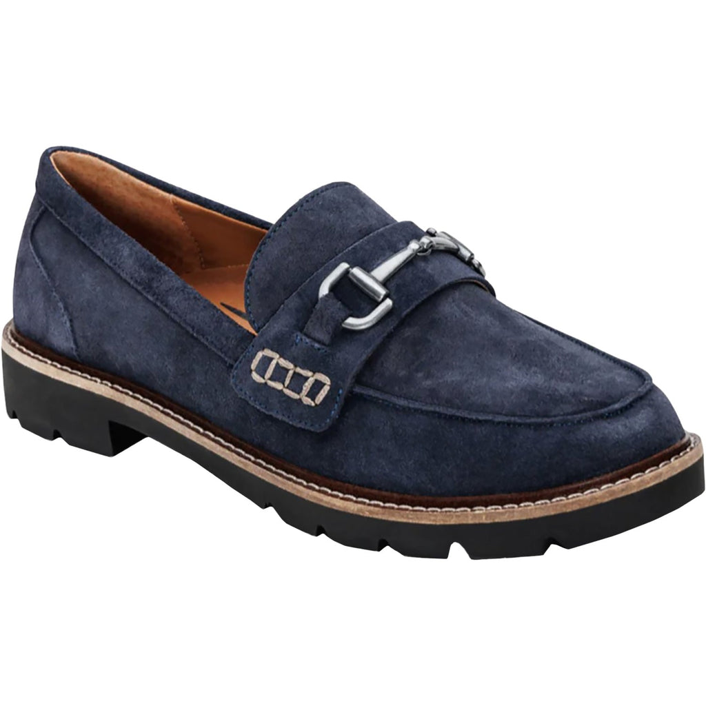 Aetrex Collette Women's Slip Ons Navy Suede