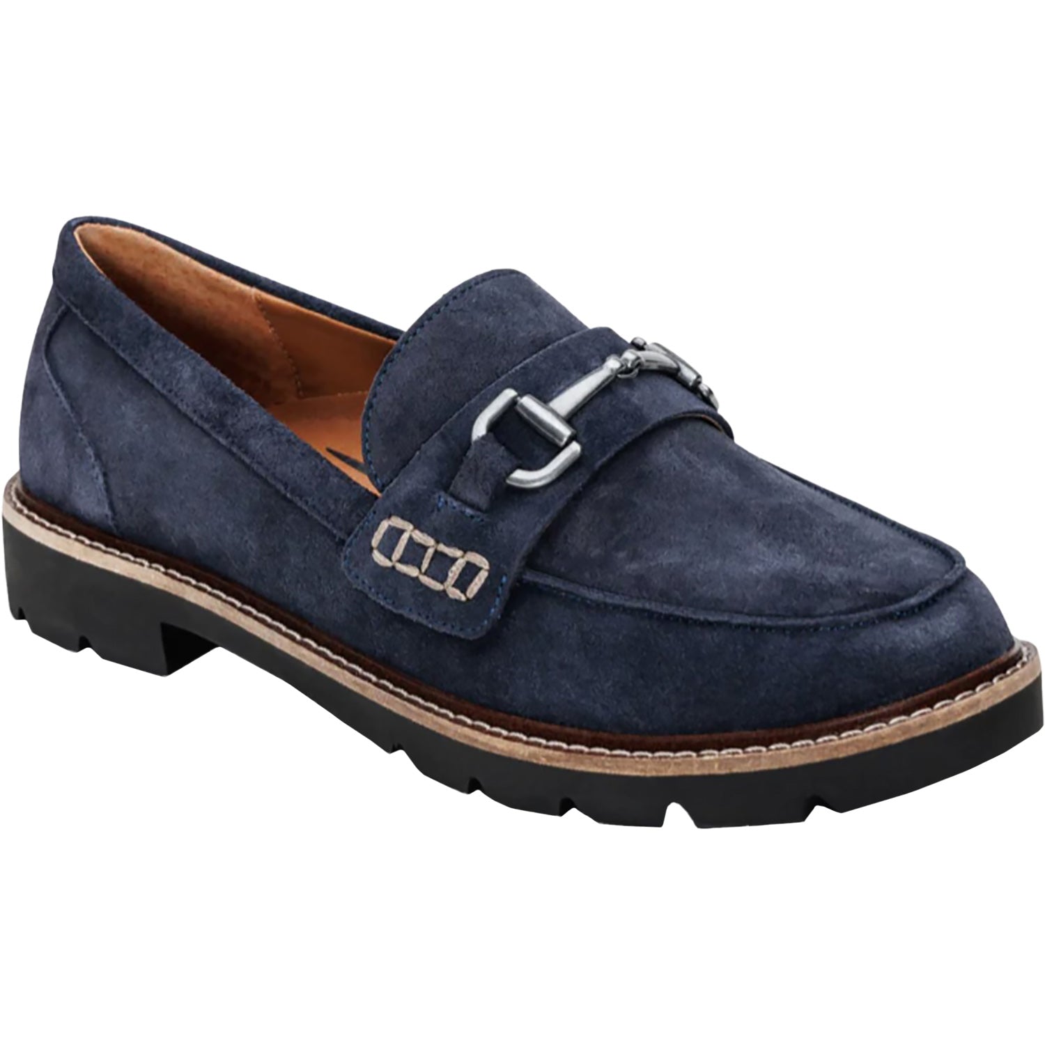 Aetrex Collette Women's Slip Ons Navy Suede