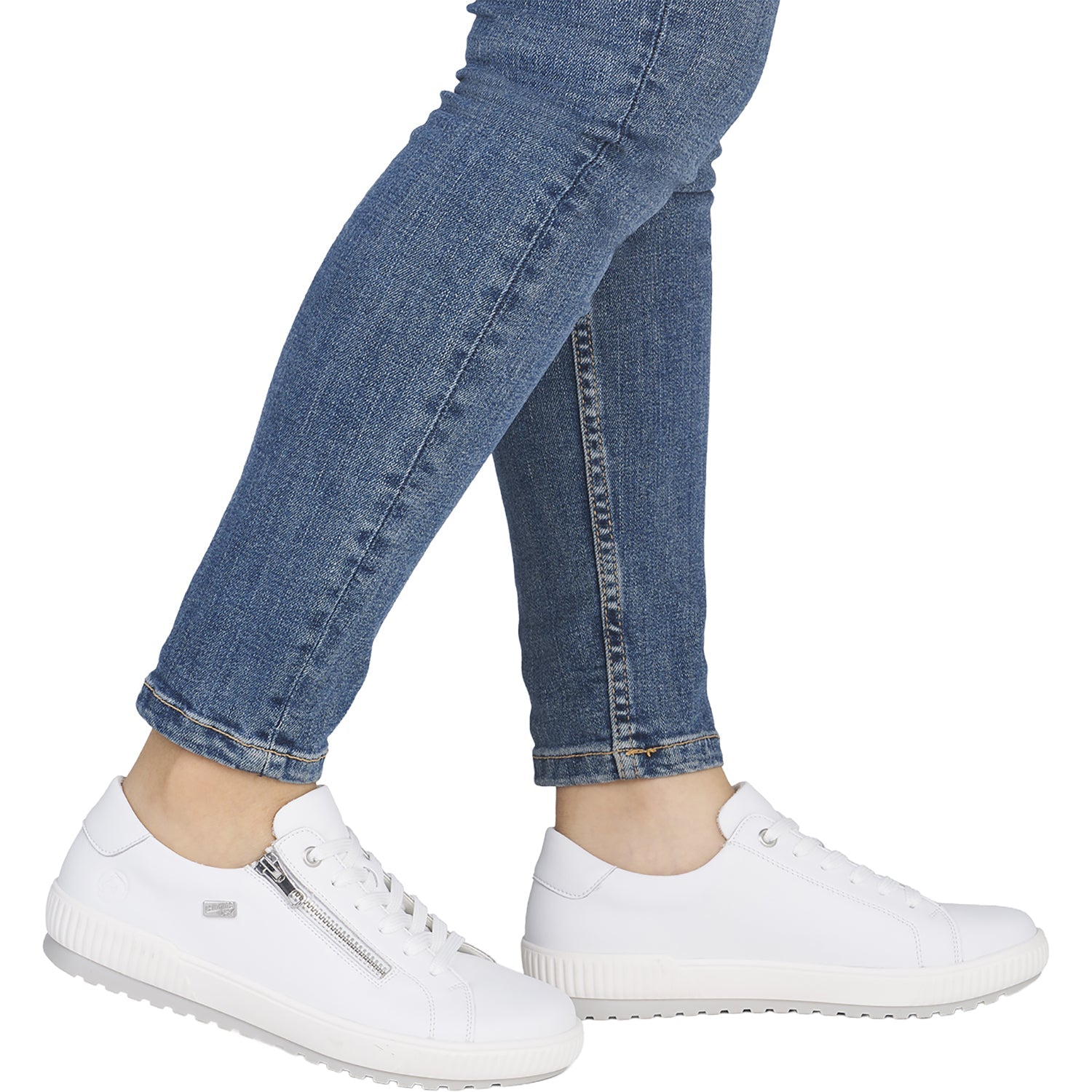 Remonte D0700-80 Maditta Women's Lace Up Shoes White Leather