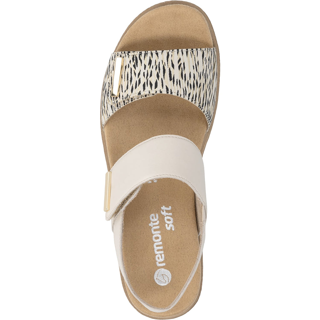 Remonte D0Q59-60 Jocelyn 55 Women's Sandals Lugano Beige-Gold/Porzellan