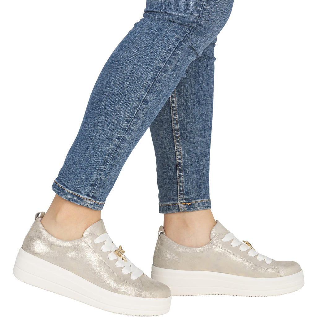 Remonte D1C03-91 Julika 03 Women's Lace Up Shoes Muschel Leather