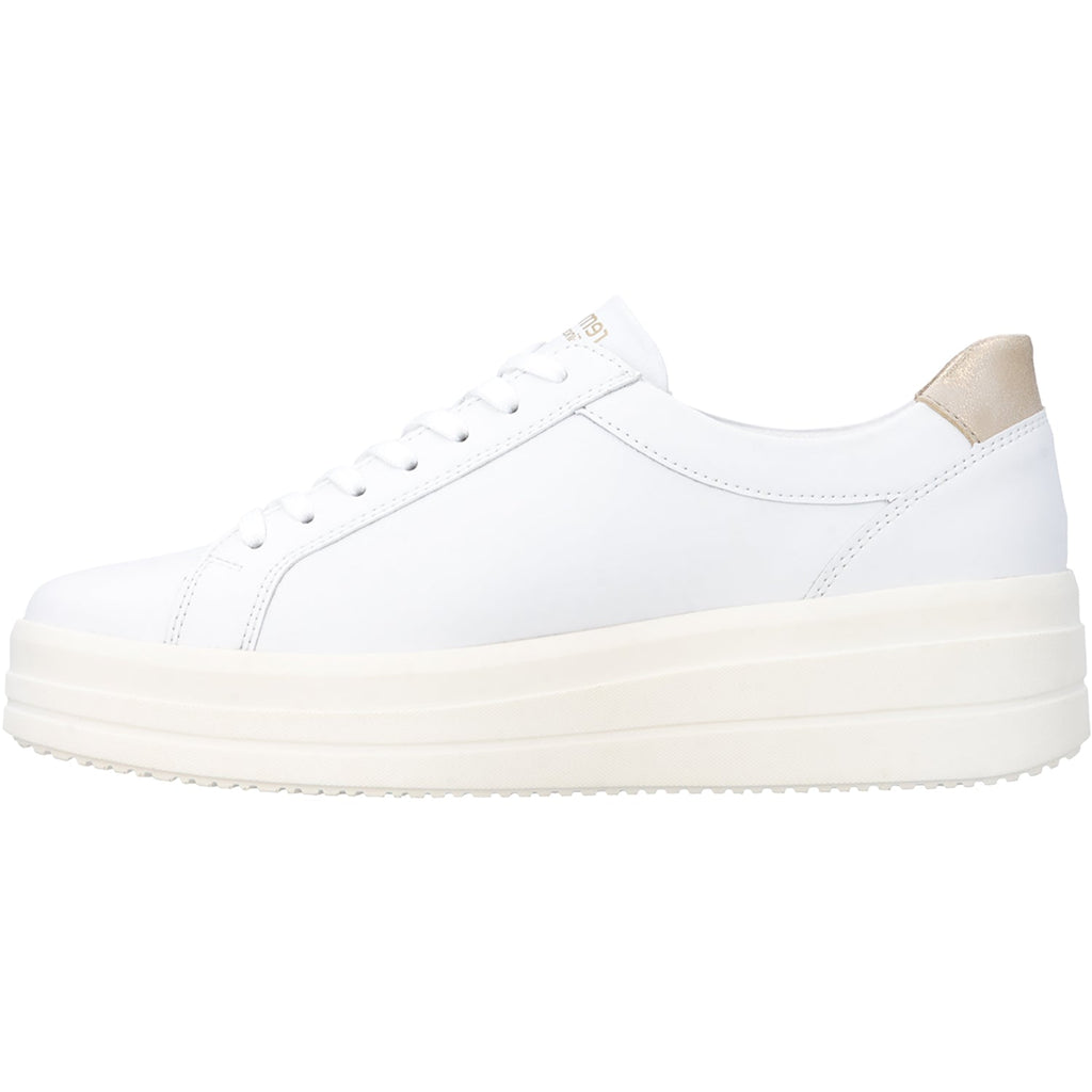 Remonte D1C11-80 Women's Lace Up Shoes White/Light Gold/Muschel