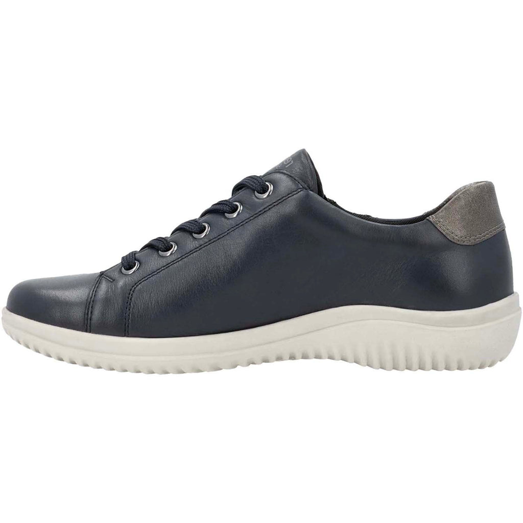 Remonte D1E00-14 Louann 00 Women's Sporty Lace Up Shoes Nightblue/Altsilber/Pazifik Leather