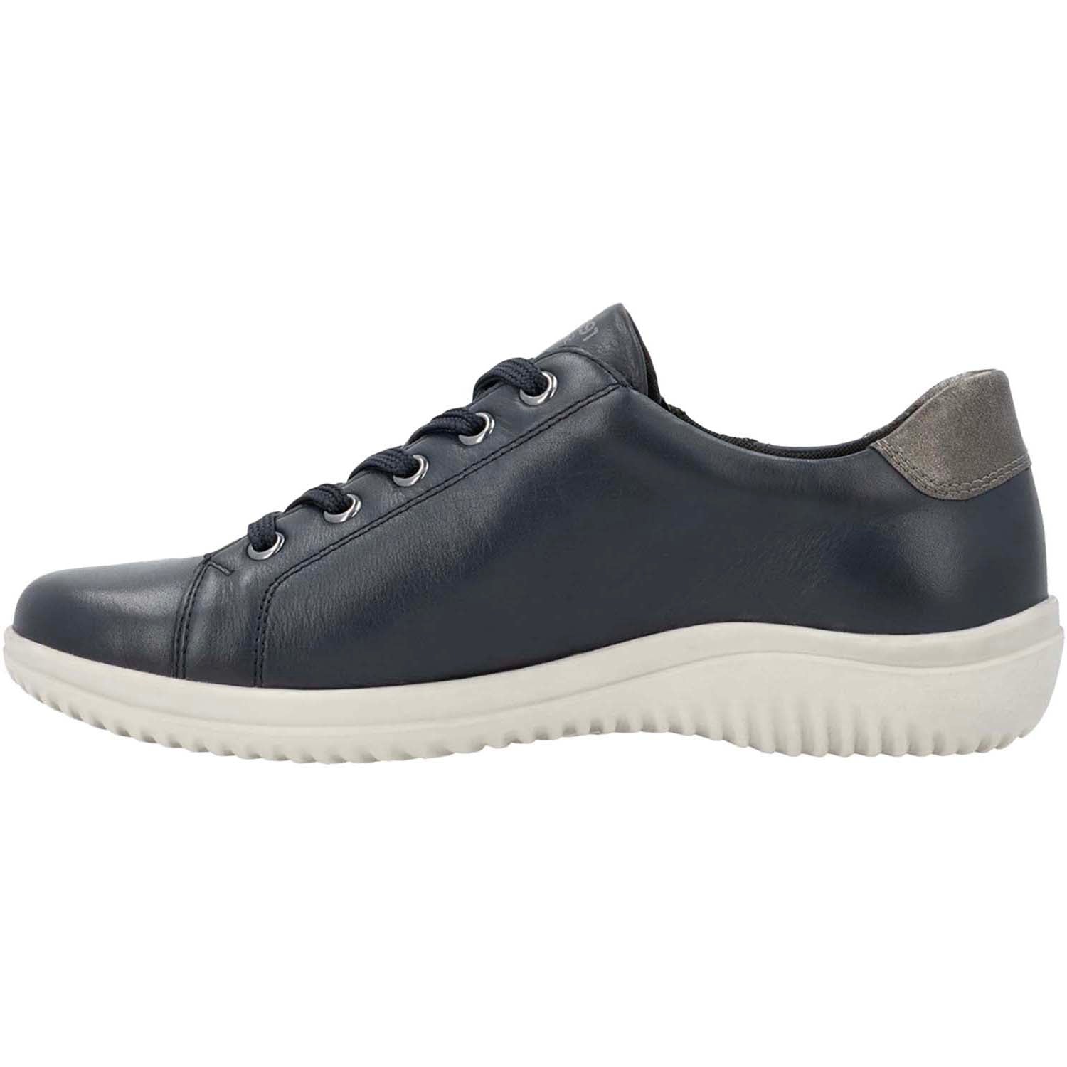 Remonte D1E00-14 Louann 00 Women's Sporty Lace Up Shoes Nightblue/Altsilber/Pazifik Leather