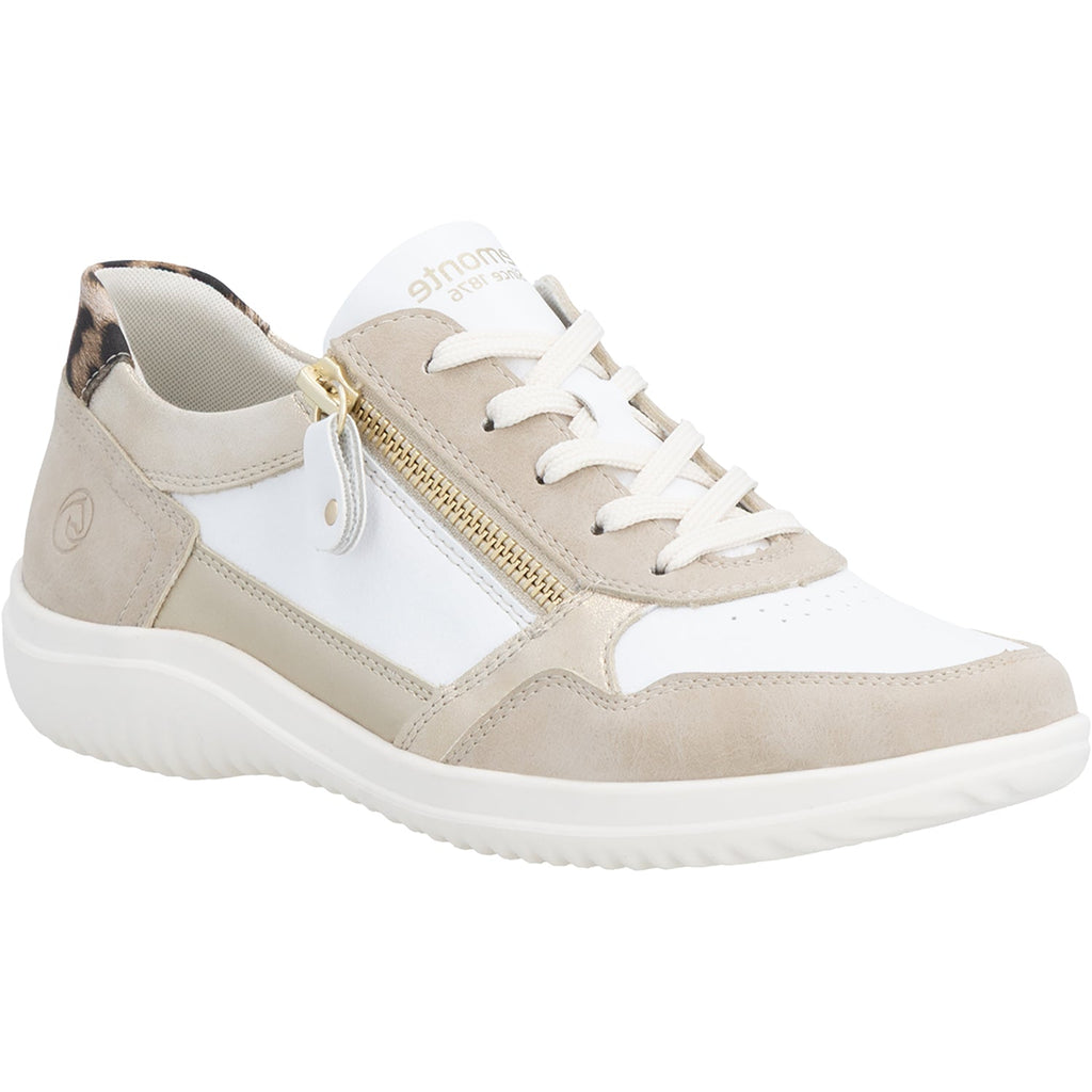 Remonte D1E06-82 Women's Sporty Lace Up Shoes Ginger/Weiss/Muschel