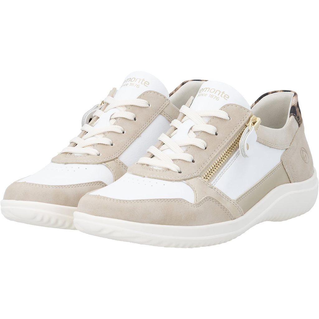 Remonte D1E06-82 Women's Sporty Lace Up Shoes Ginger/Weiss/Muschel