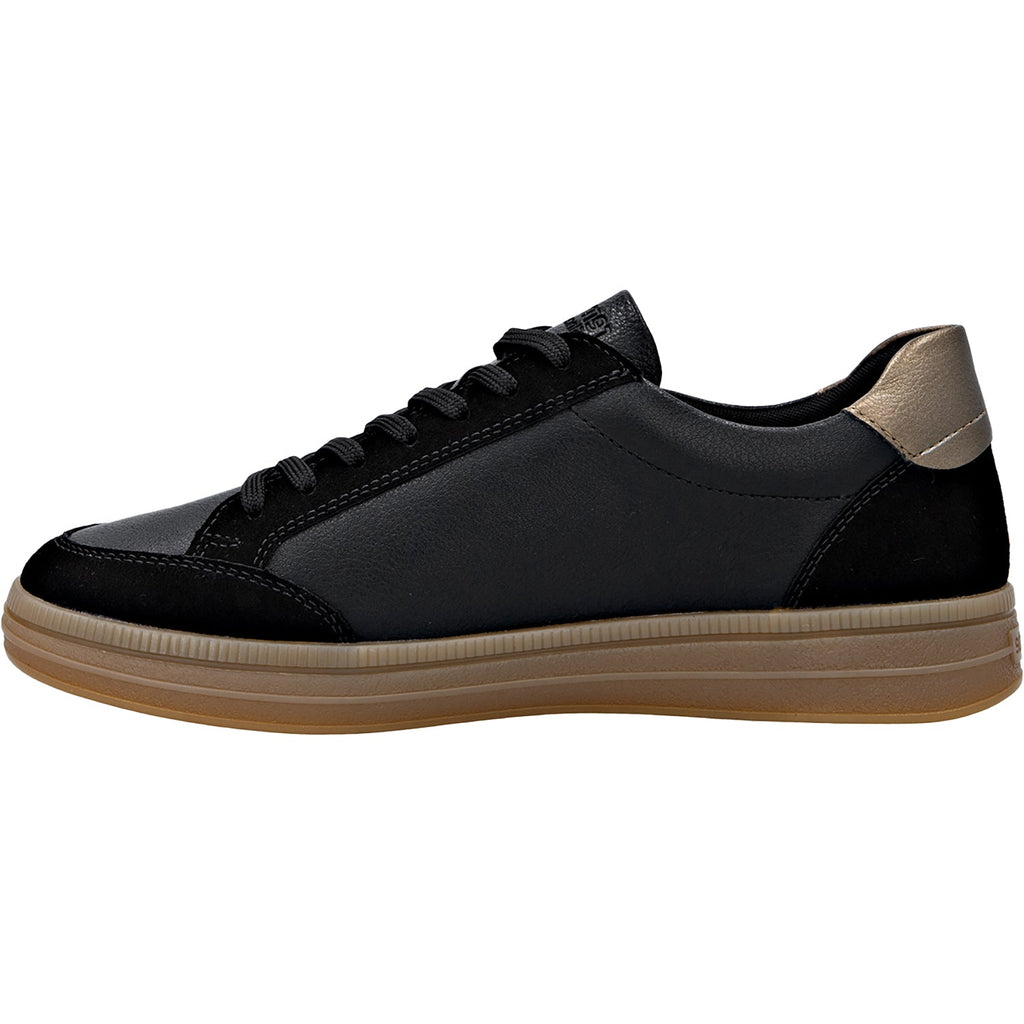Remonte D2C04-03 Demi 04 Women's Lace Up Shoes Schwarz/Schwarz/Brown Suede/Leather