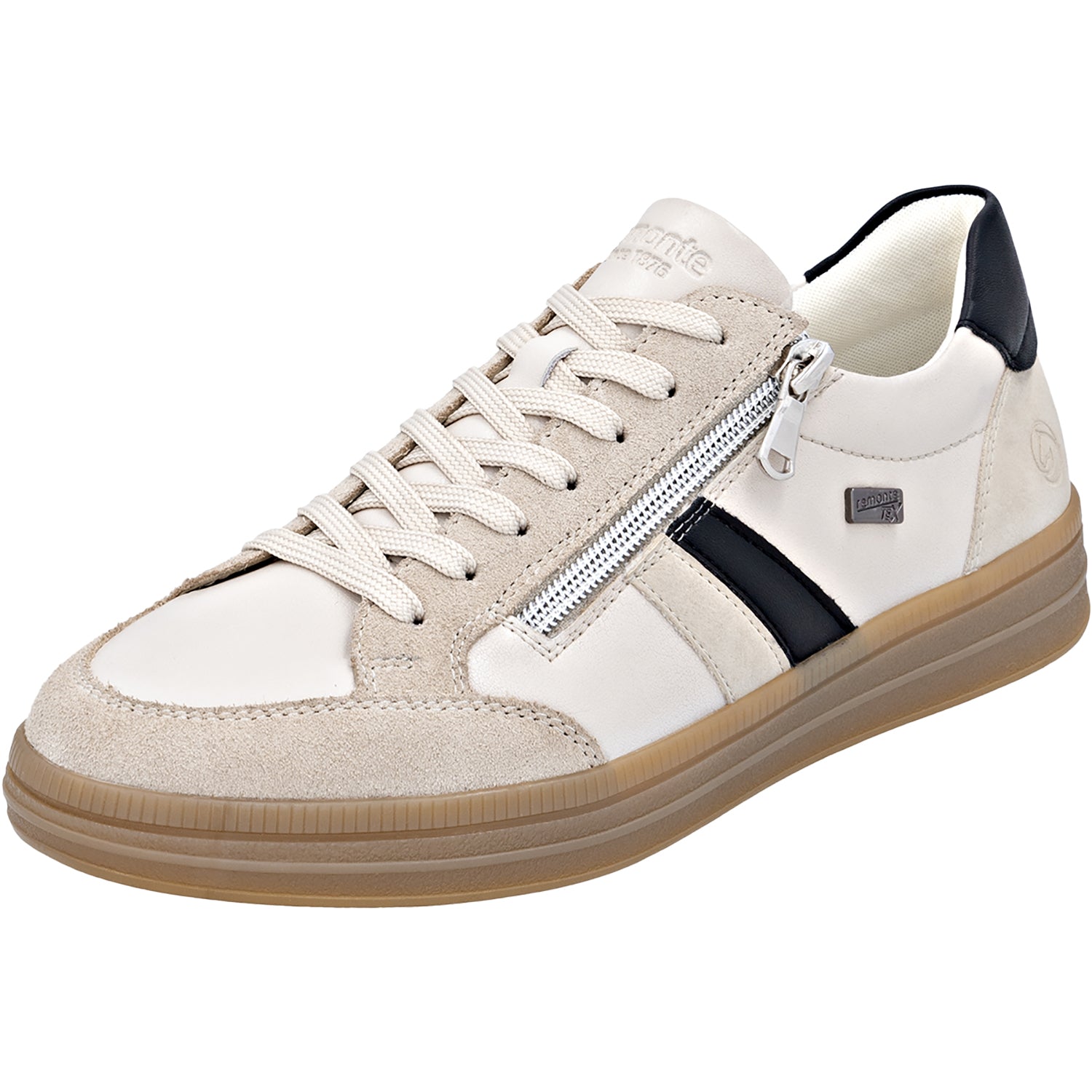 Remonte D2C04-62 Demi-04 Women's Sporty Lace Up Shoes Lehm/Nude/Ginger/Schwarz Suede/Leather