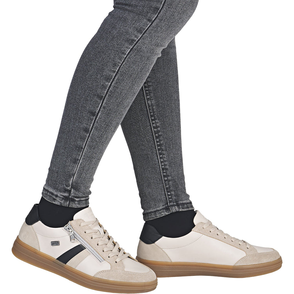 Remonte D2C04-62 Demi-04 Women's Sporty Lace Up Shoes Lehm/Nude/Ginger/Schwarz Suede/Leather