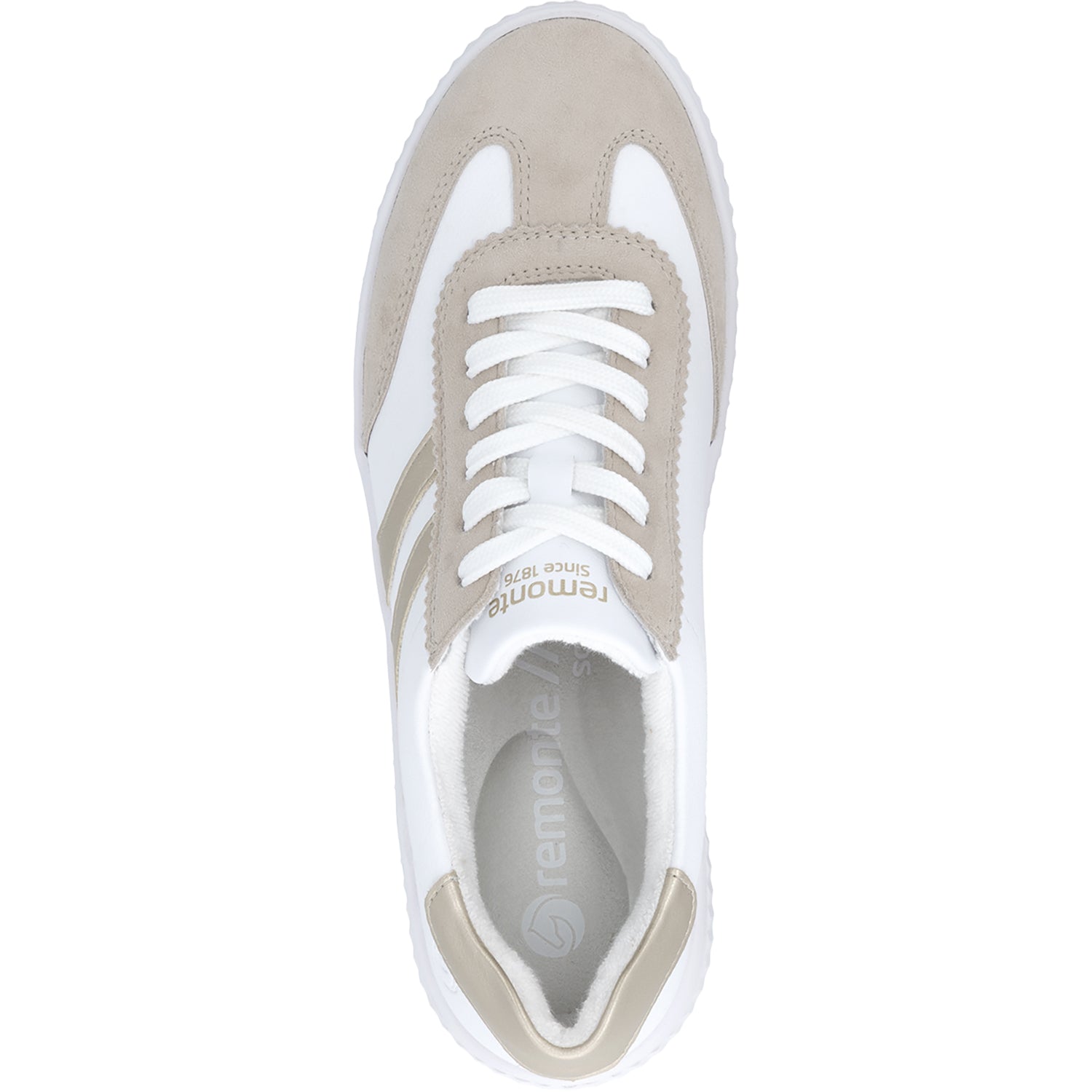 Remonte D3E00-80 Women's Sporty Lace Up Shoes Iceberg/Weiss/Pale Gold