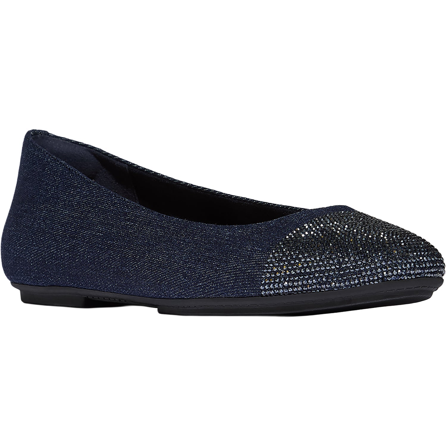 FitFlop Delicato Crystal Cap-Toe Ballet Flat Women's Flats Denim