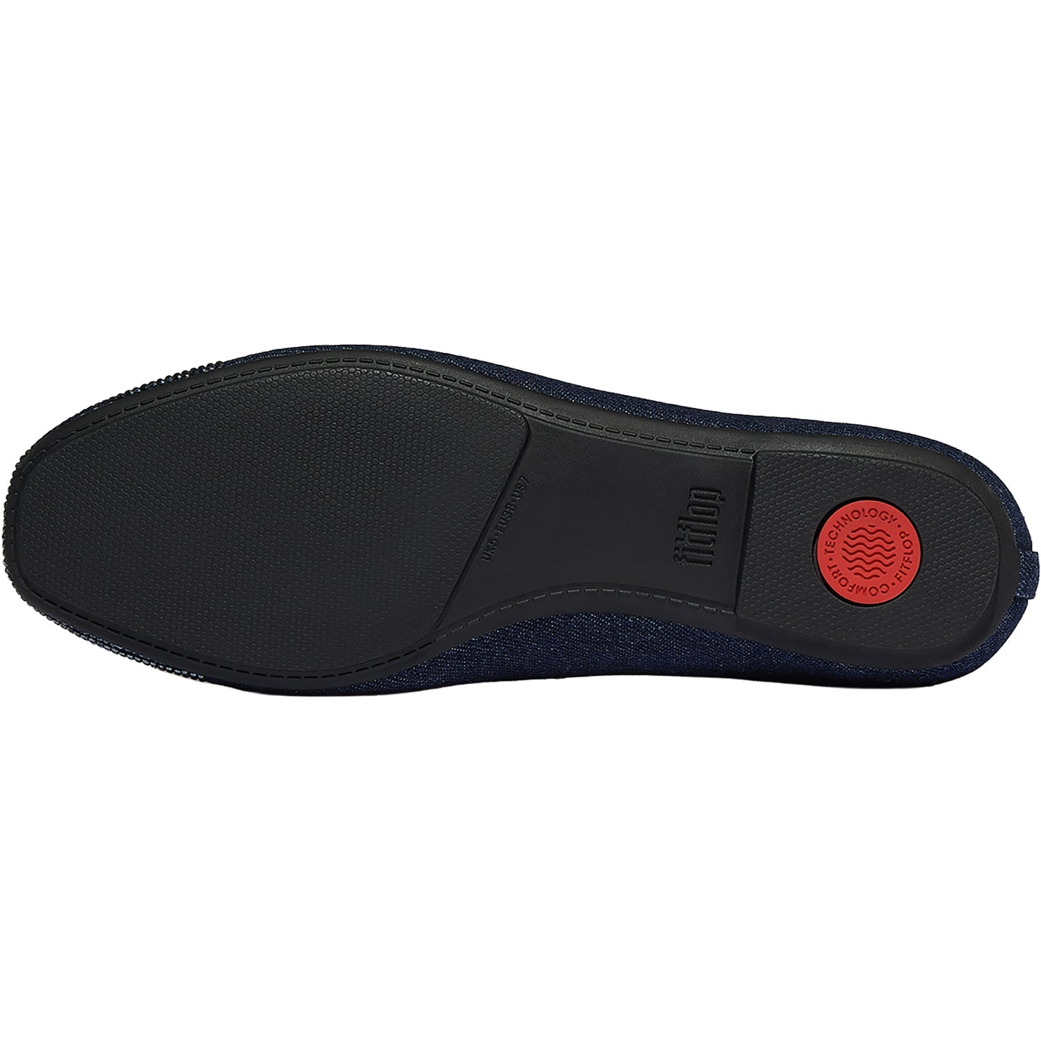 FitFlop Delicato Crystal Cap-Toe Ballet Flat Women's Flats Denim