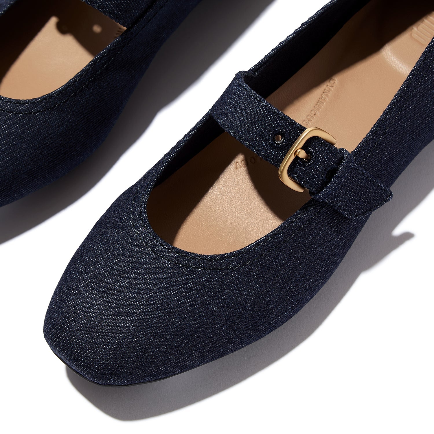 FitFlop Delicato Denim Women's Mary Jane Flats Dark Denim