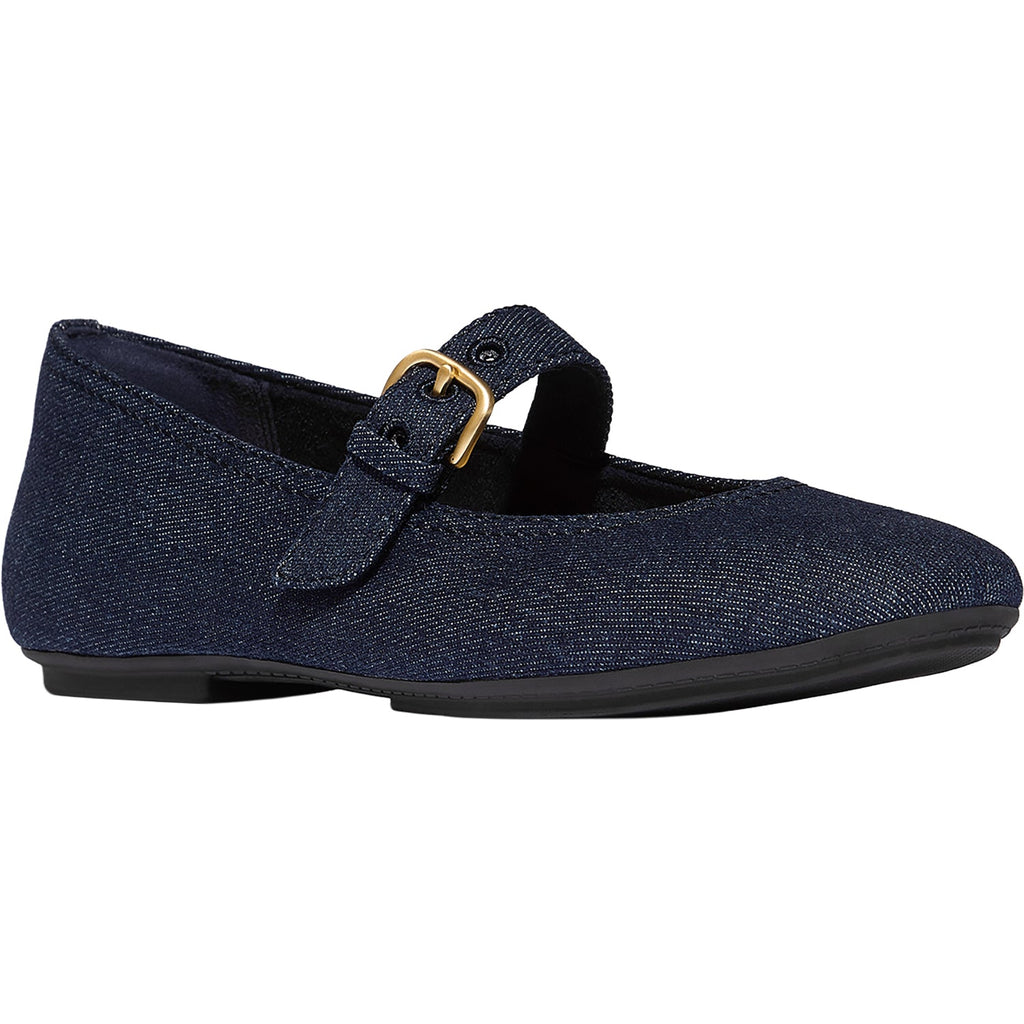 FitFlop Delicato Denim Women's Mary Jane Flats Dark Denim