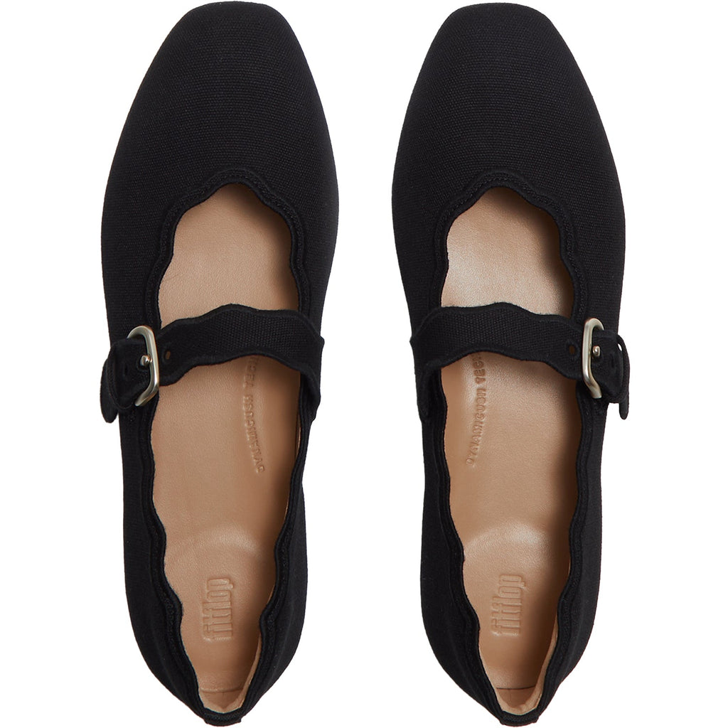 FitFlop Delicato Wave-Edge Canvas Women's Black