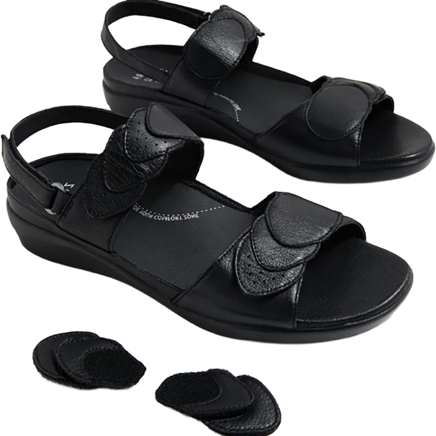 Ziera Dimone Women's Sandals Black Leather