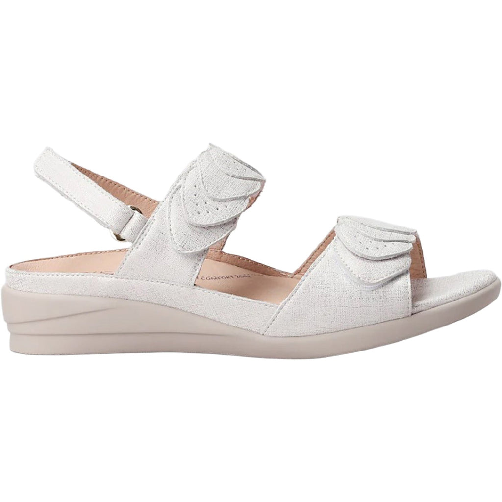 Ziera Dimone Women's Sandals Ivory/Gold Print Leather